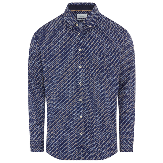 Brax Daniel P Print Shirt - Navy