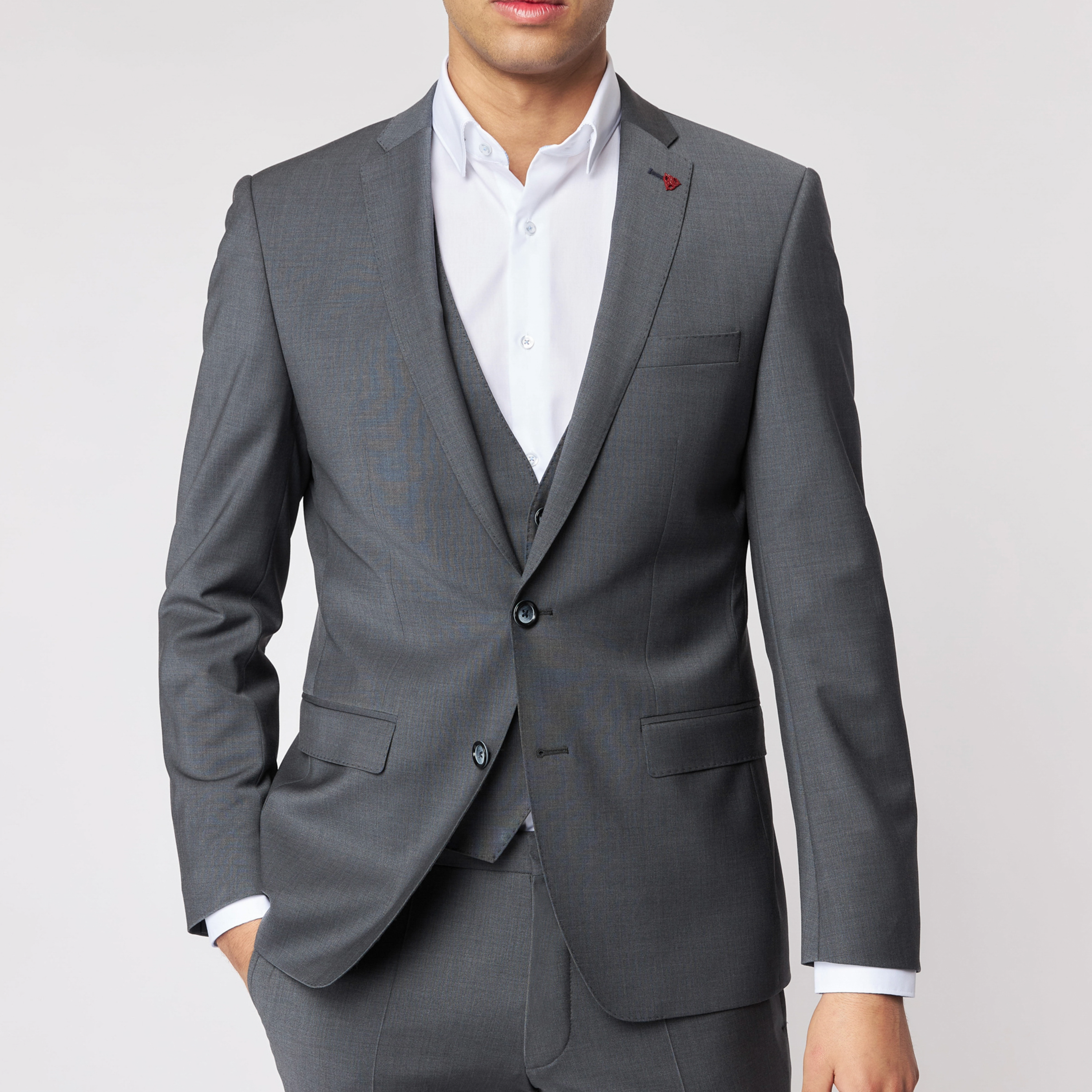 Roy Robson Slim Fit Freestyle Suit Jacket - Grey