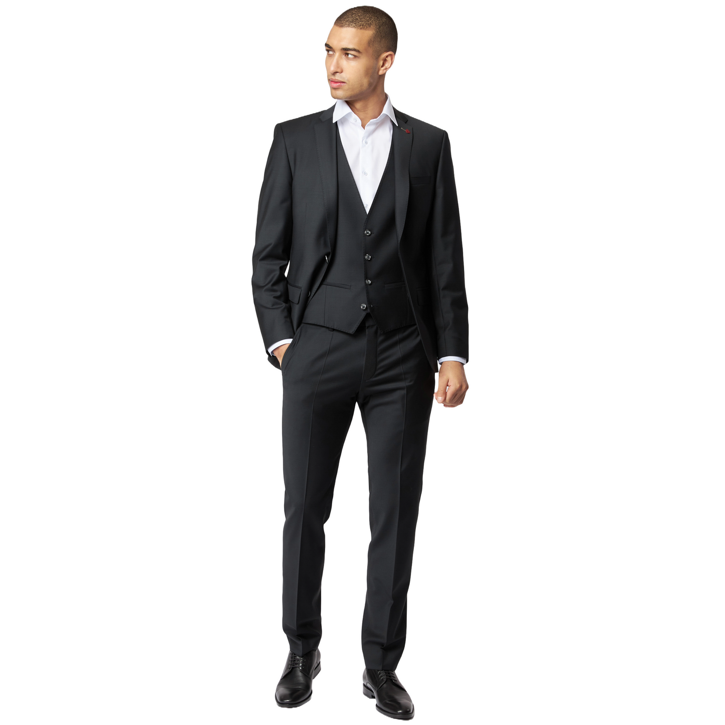 Roy Robson Slim Fit Freestyle Suit Trousers - Black