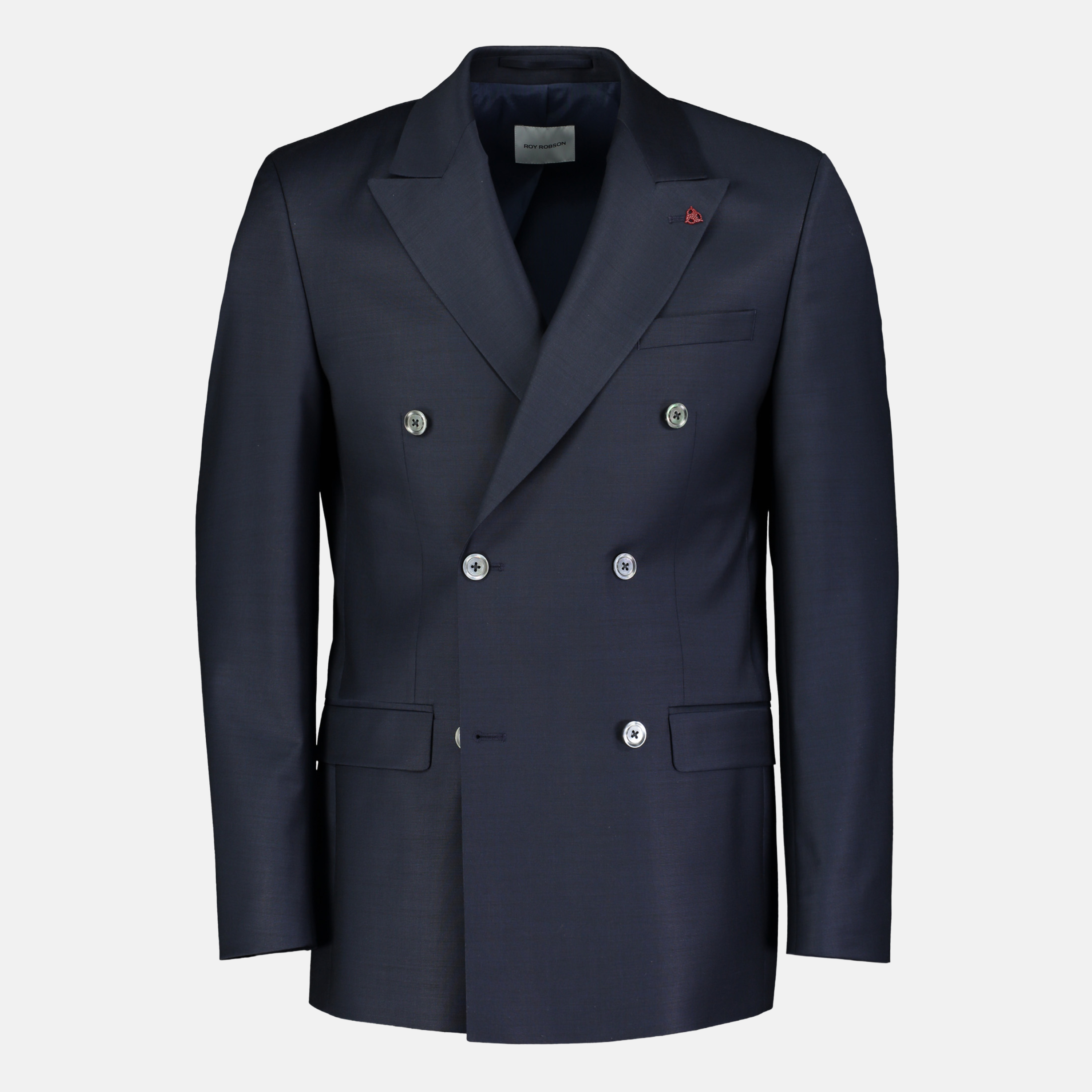 Roy Robson Slim Fit Double Breasted Suit Jacket - Navy