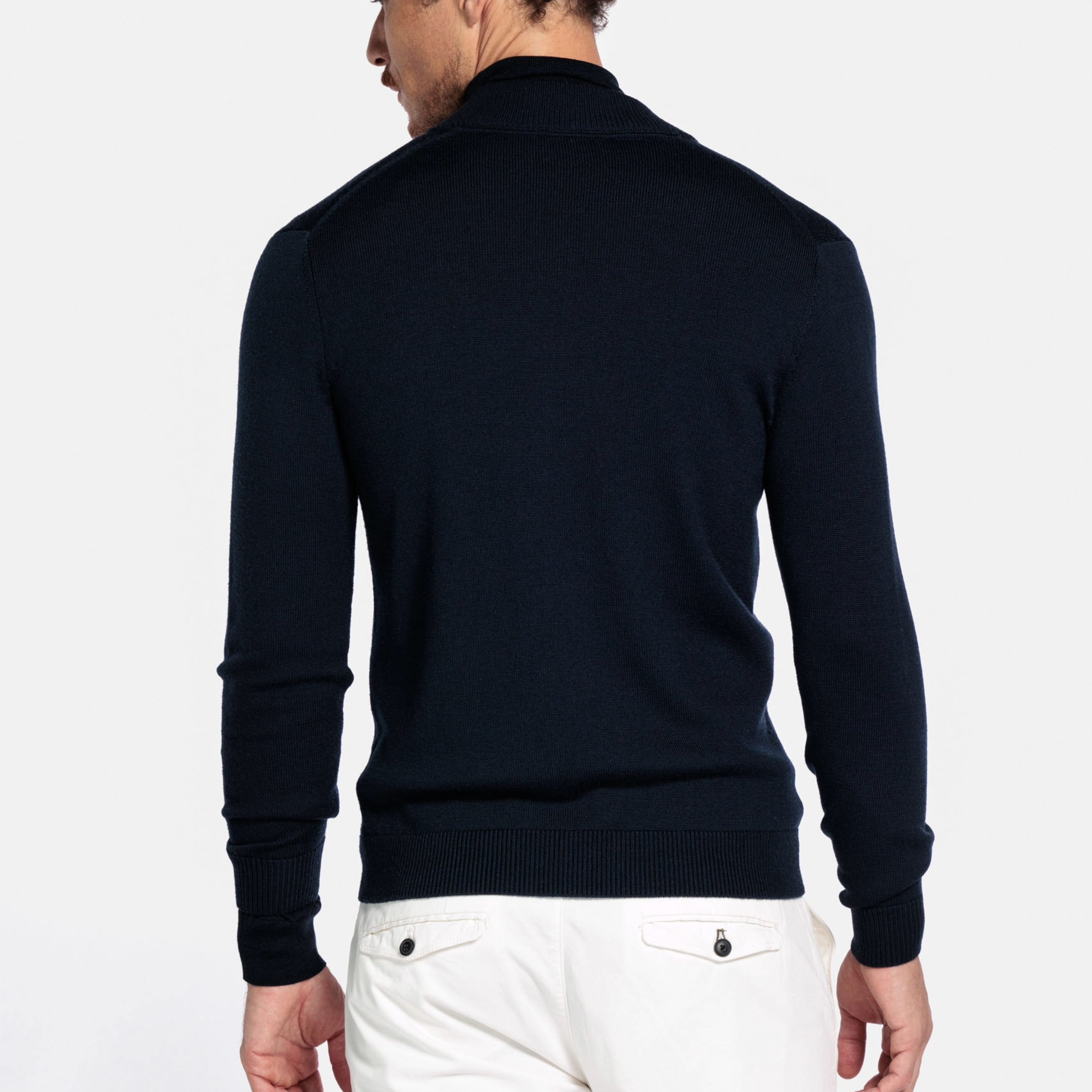 Thomas Maine Knitted Button Front Cardigan - Navy