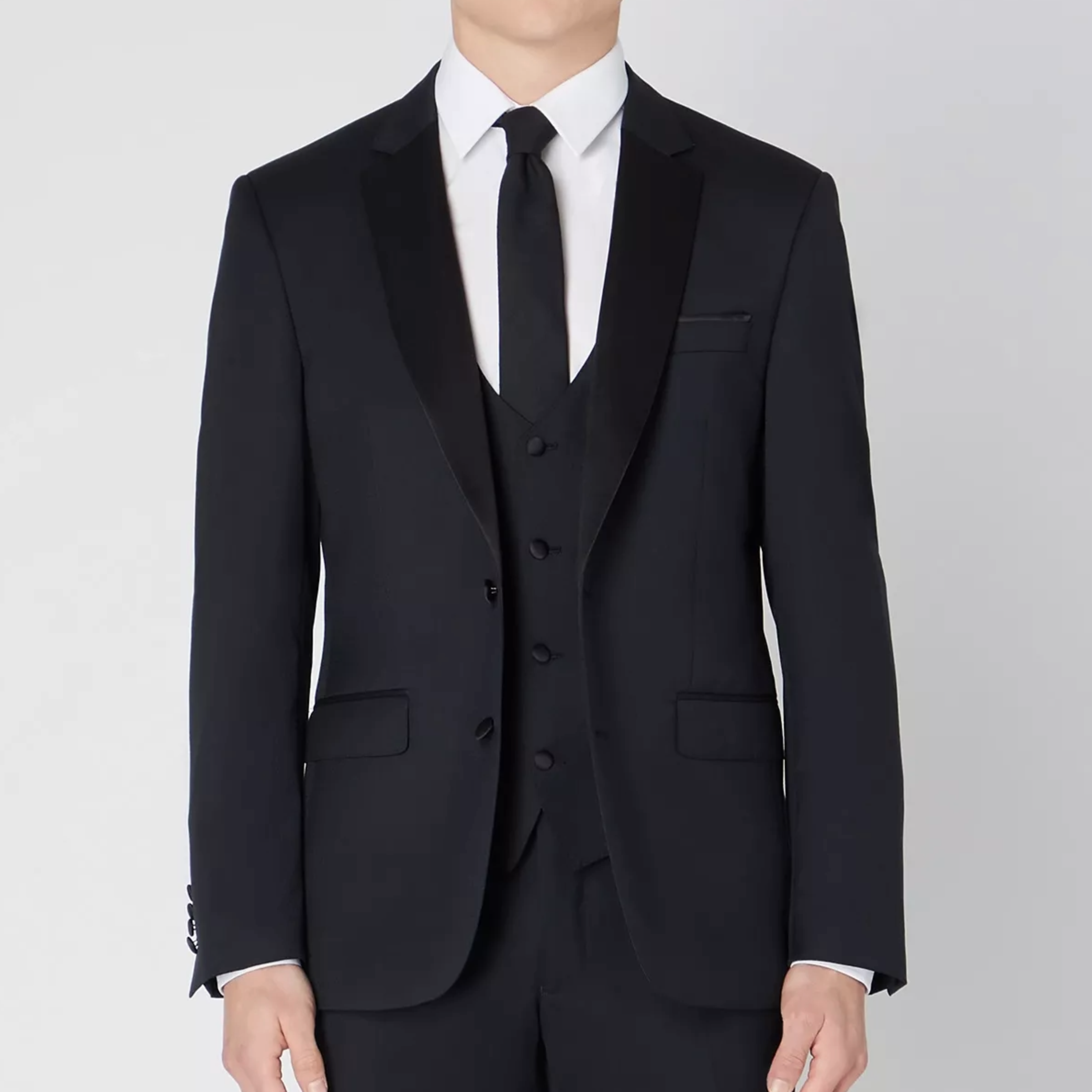 Remus Uomo Paco Tapered Wool-Rich Mix & Match Suit Jacket - Black