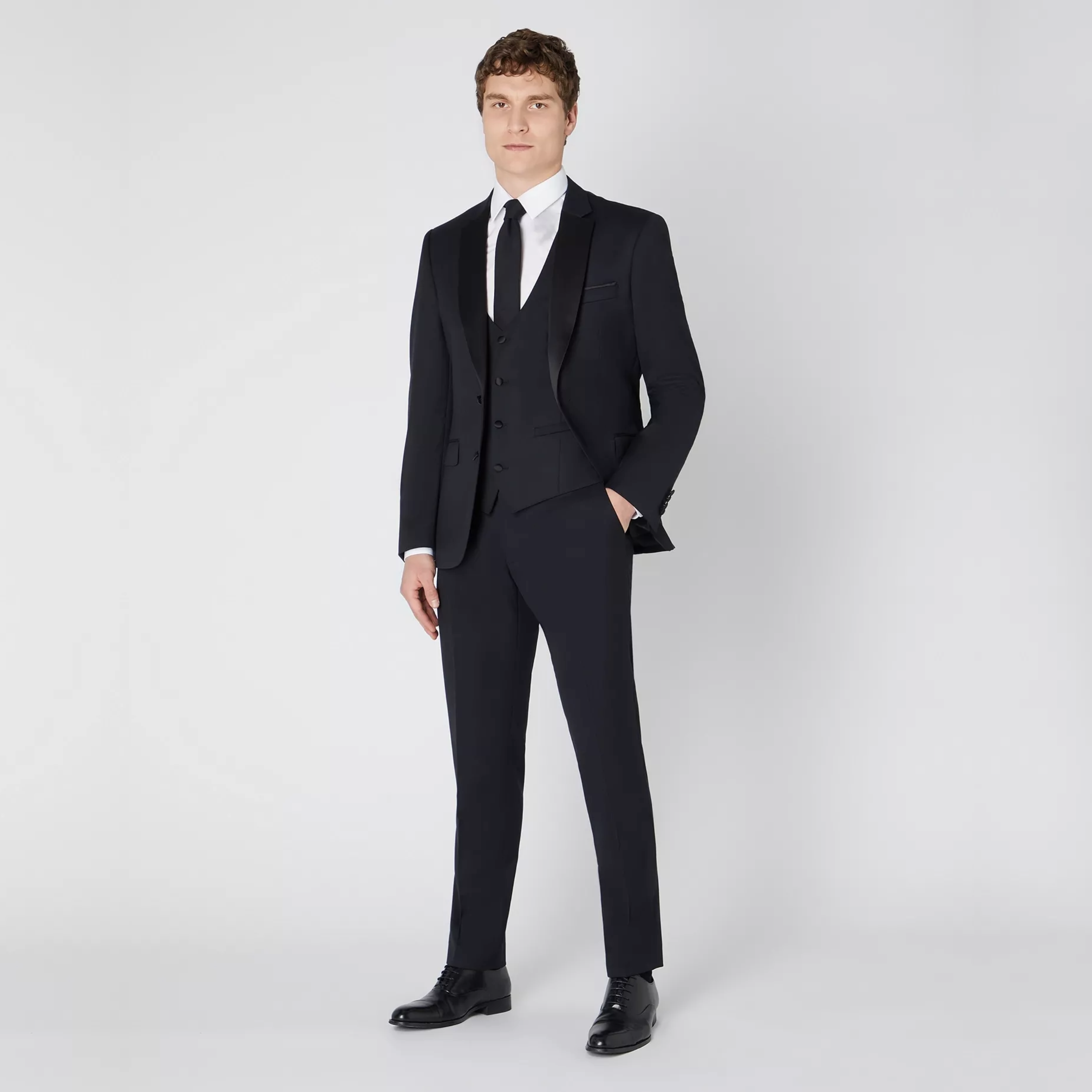 Remus Uomo Paco Tapered Wool-Rich Mix & Match Suit Jacket - Black