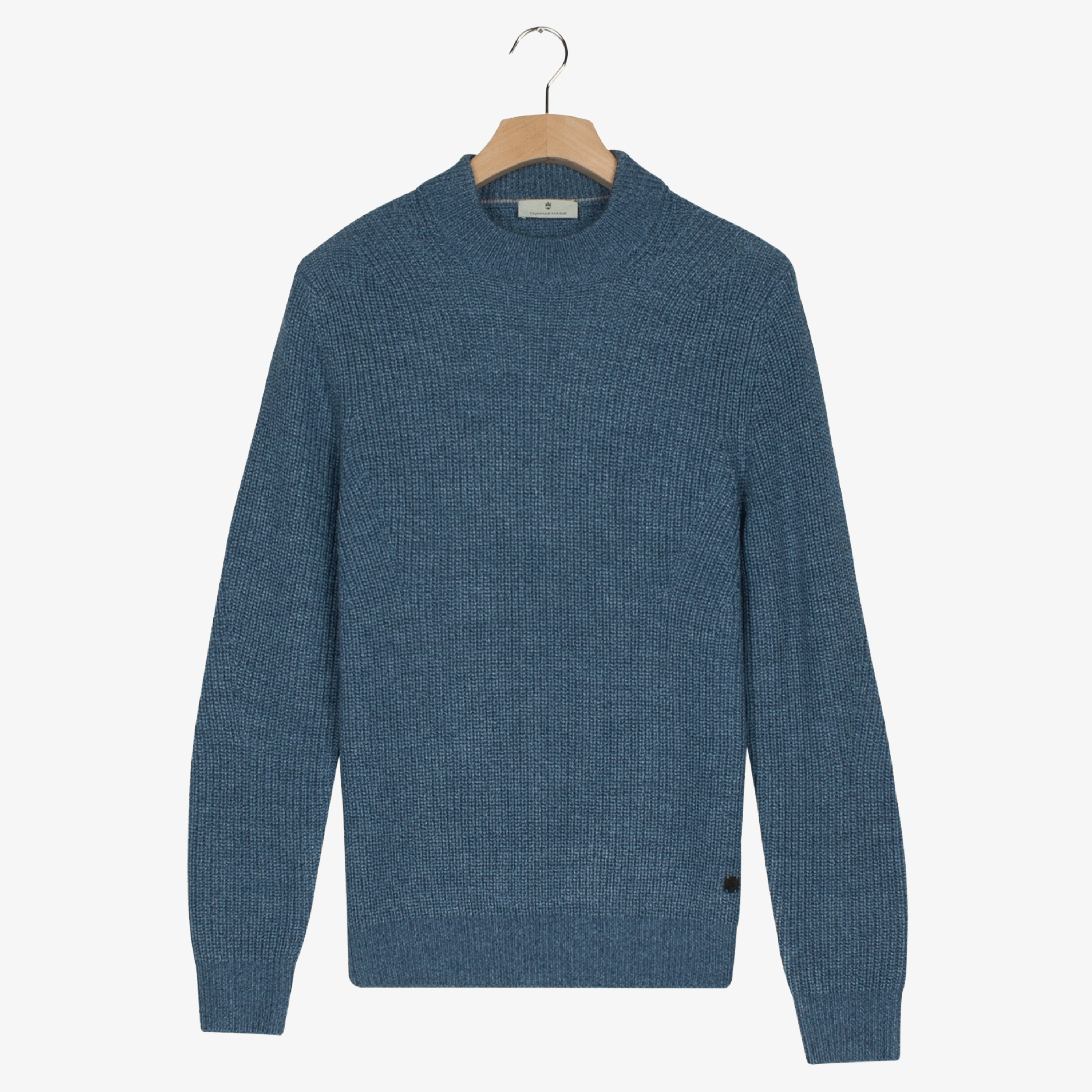 Thomas Maine Chunky Turtle Neck Jumper - Denim