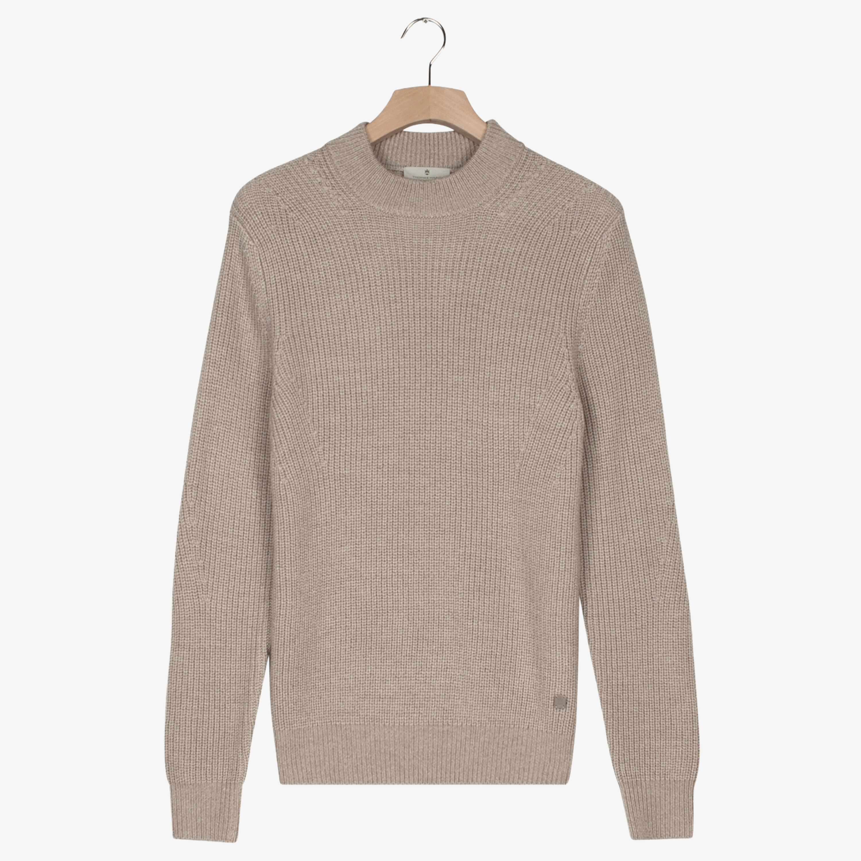 Thomas Maine Chunky Turtle Neck Jumper - Beige