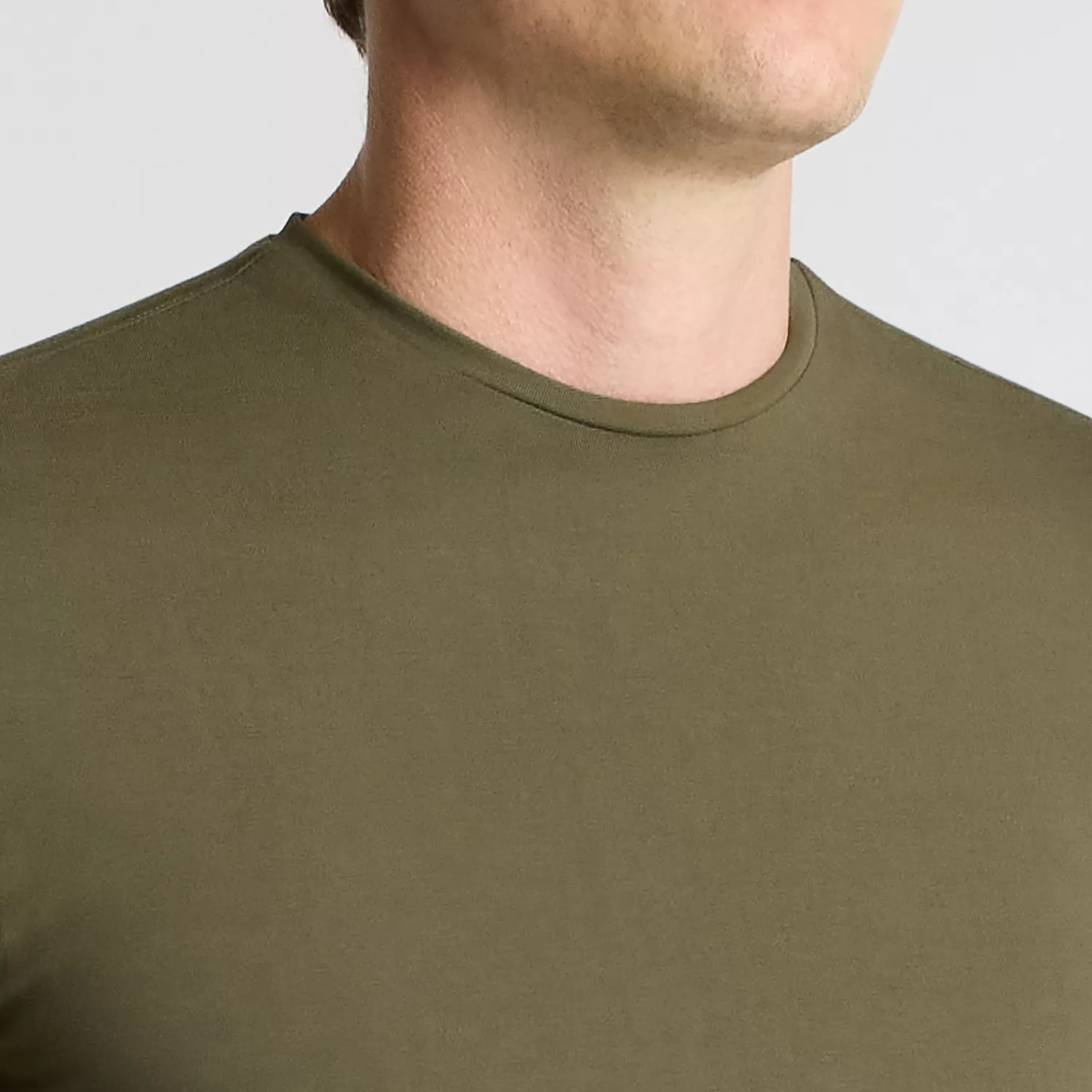 Remus Tapered Fit Cotton-Stretch T Shirt - Dark Khaki