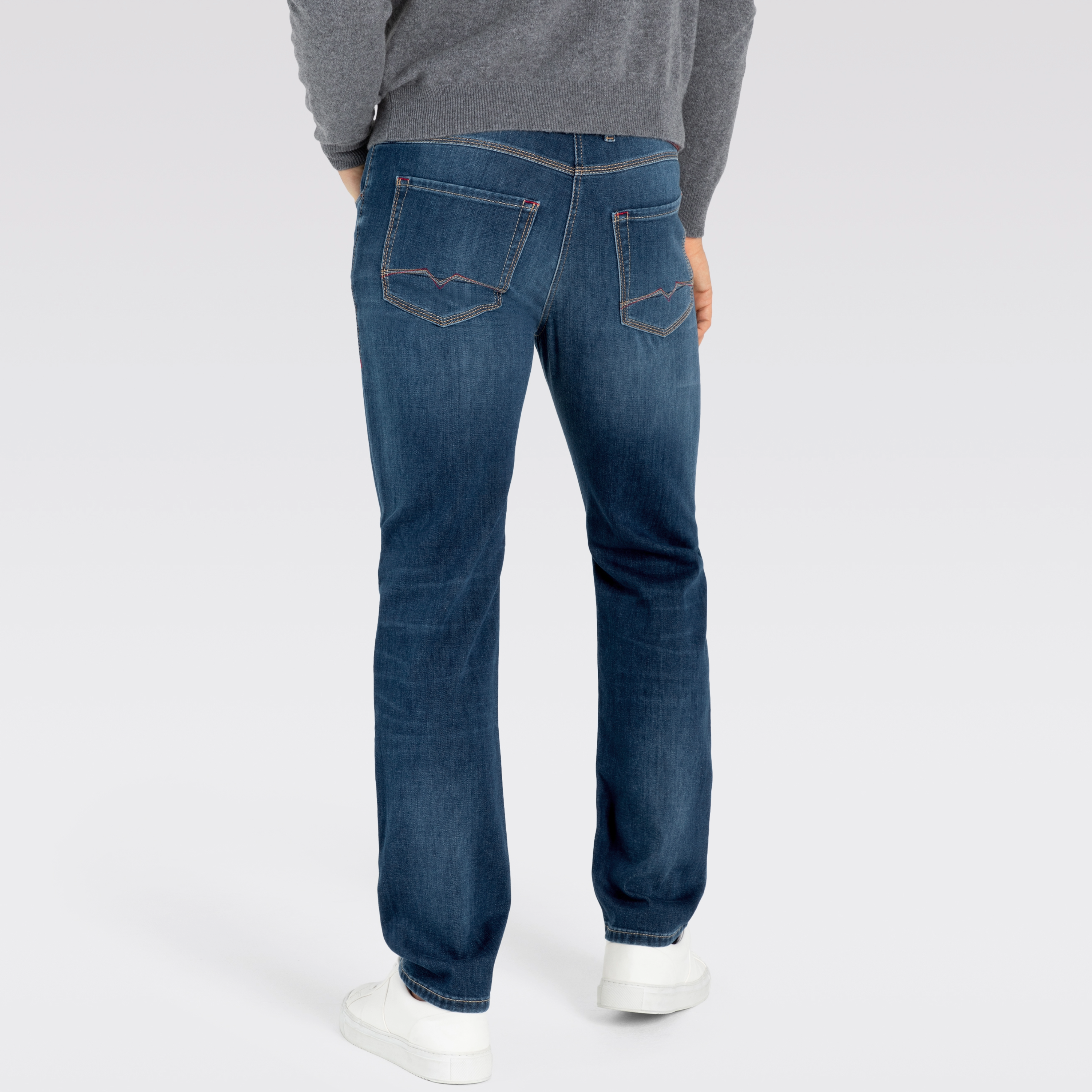 Mac Arne Straight Fit Denim Jeans - Blue Light Used