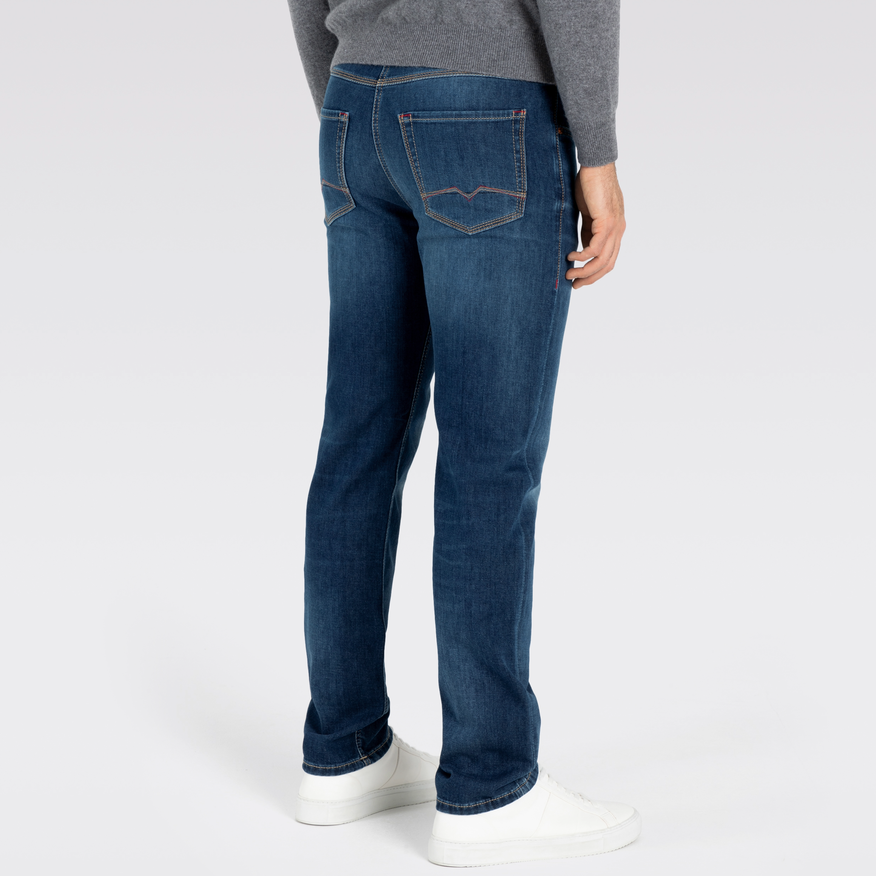 Mac Arne Straight Fit Denim Jeans - Blue Light Used