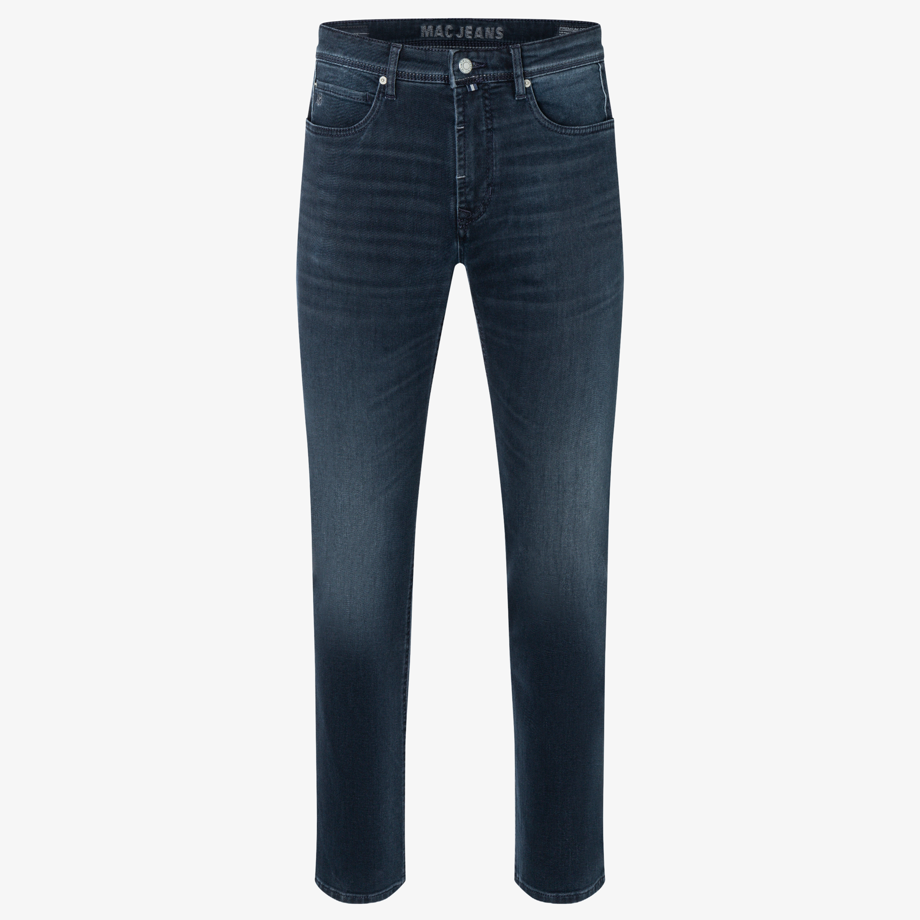 Mac Arne Straight Fit Denim Jeans - Deep Blue Authentic Used