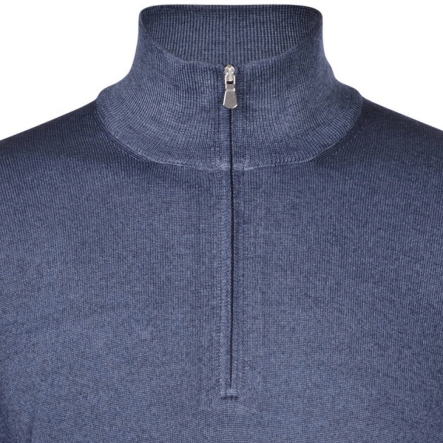 Gran Sasso Vintage Merino Half Zip Knitwear - Blue