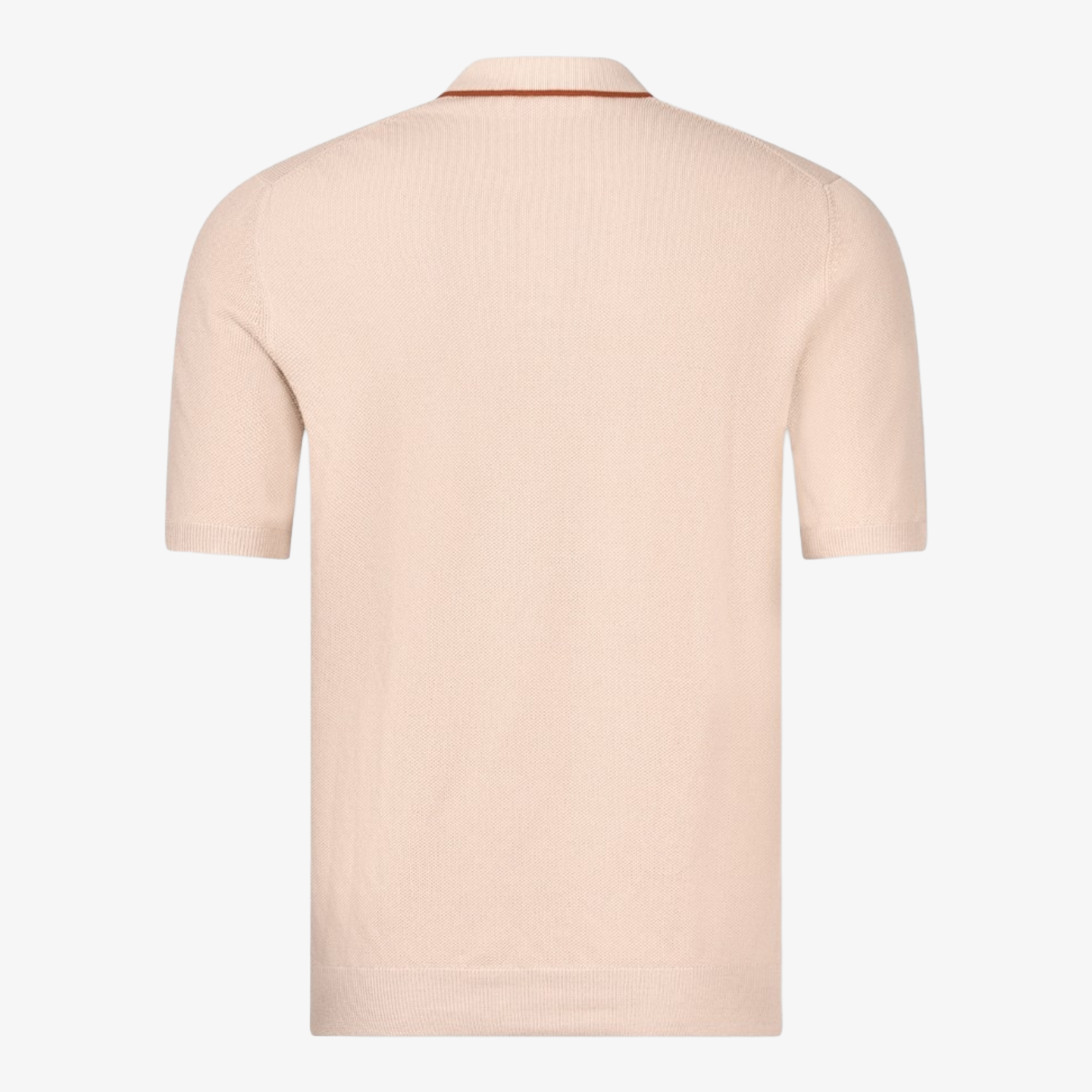 Gran Sasso Open Collar Short Sleeve Polo - Beige