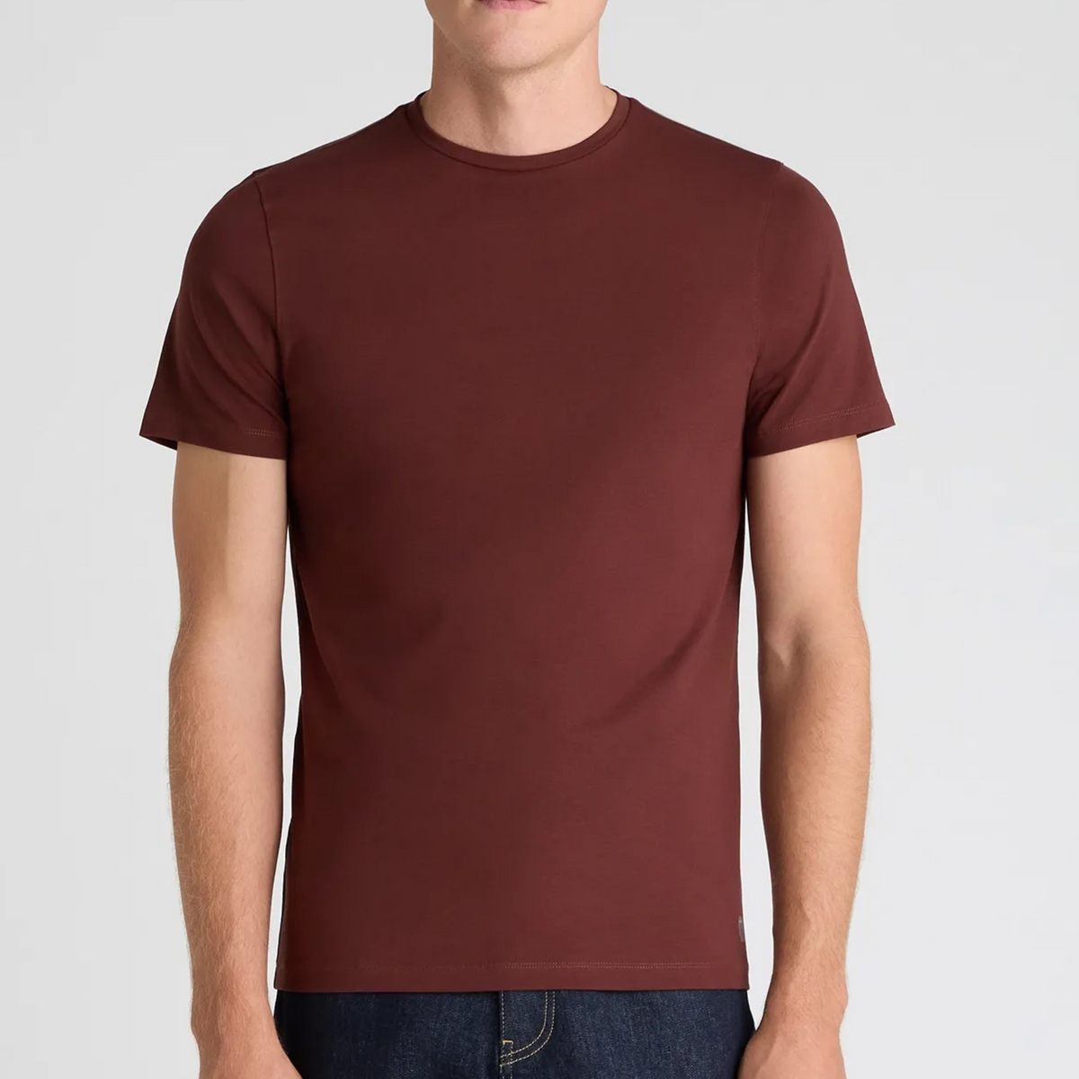 Remus Tapered Fit Cotton-Stretch T-Shirt - Wine