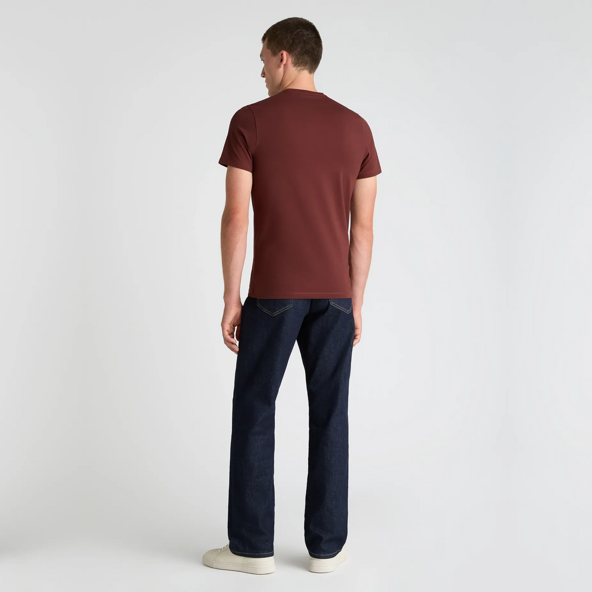Remus Tapered Fit Cotton-Stretch T-Shirt - Wine