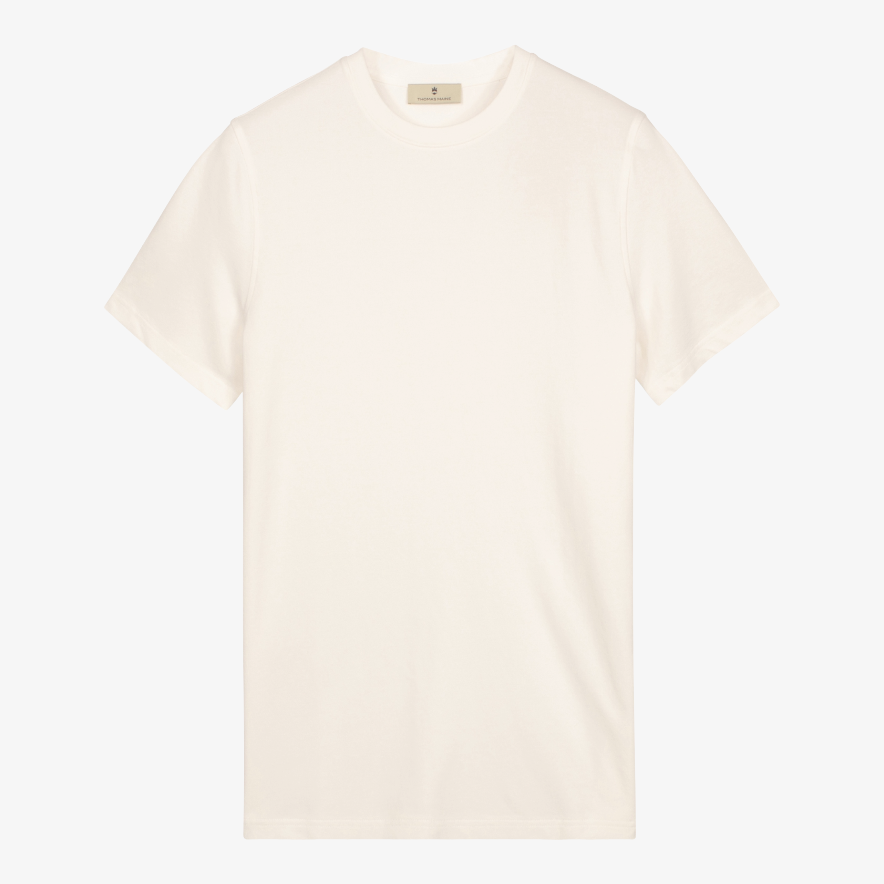 Thomas Maine Liquid Cotton T Shirt - Off White