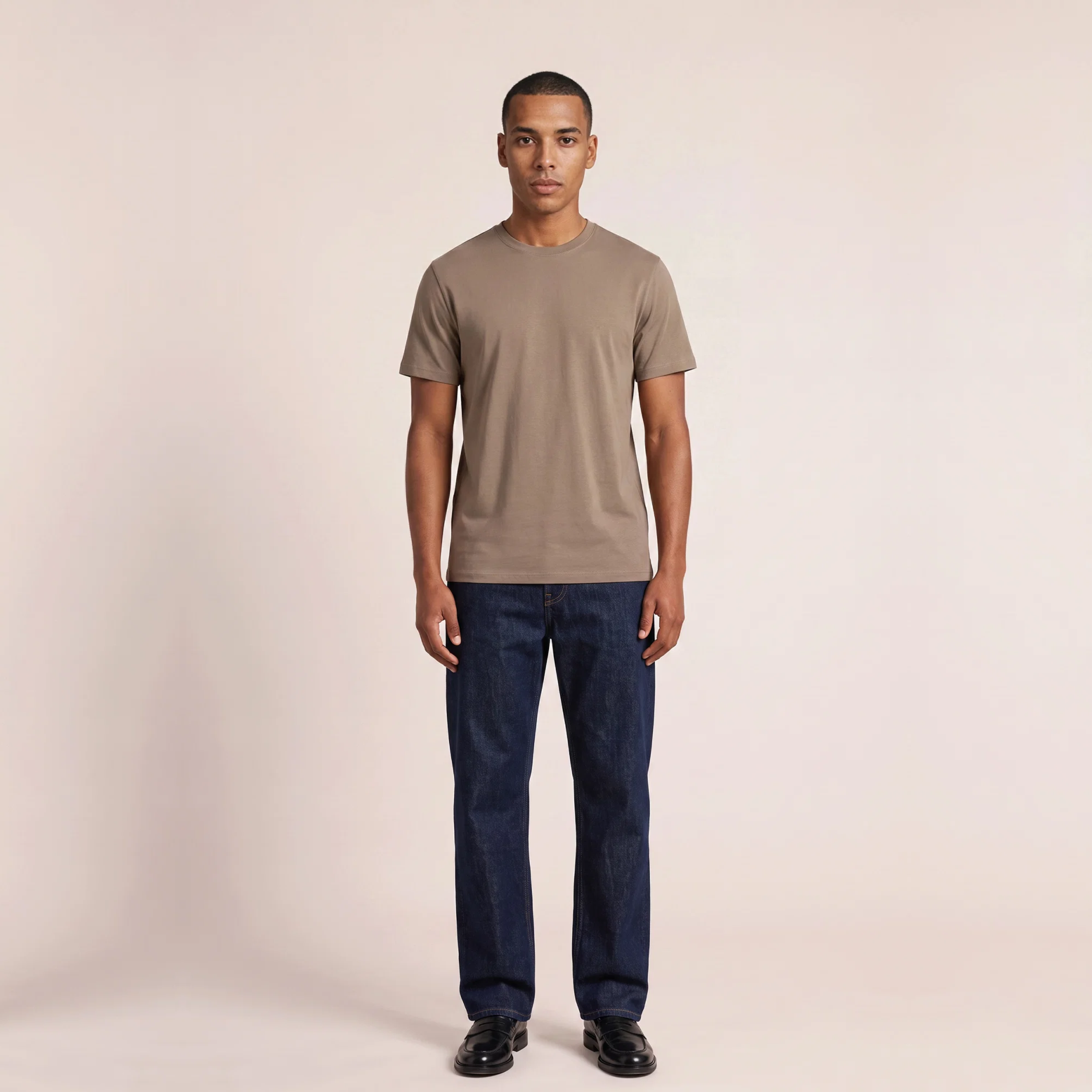 Thomas Maine Liquid Cotton T Shirt - Beige