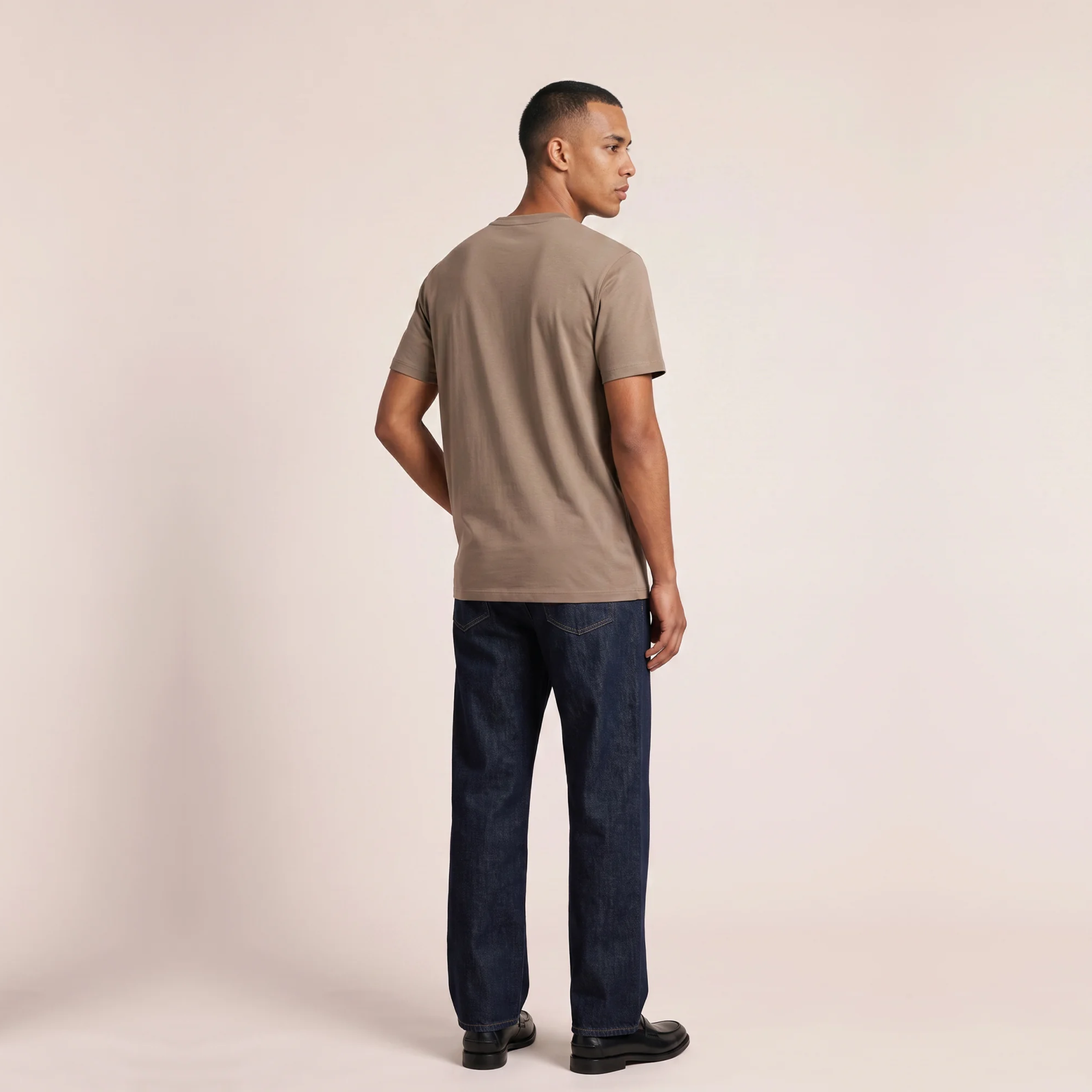 Thomas Maine Liquid Cotton T Shirt - Beige