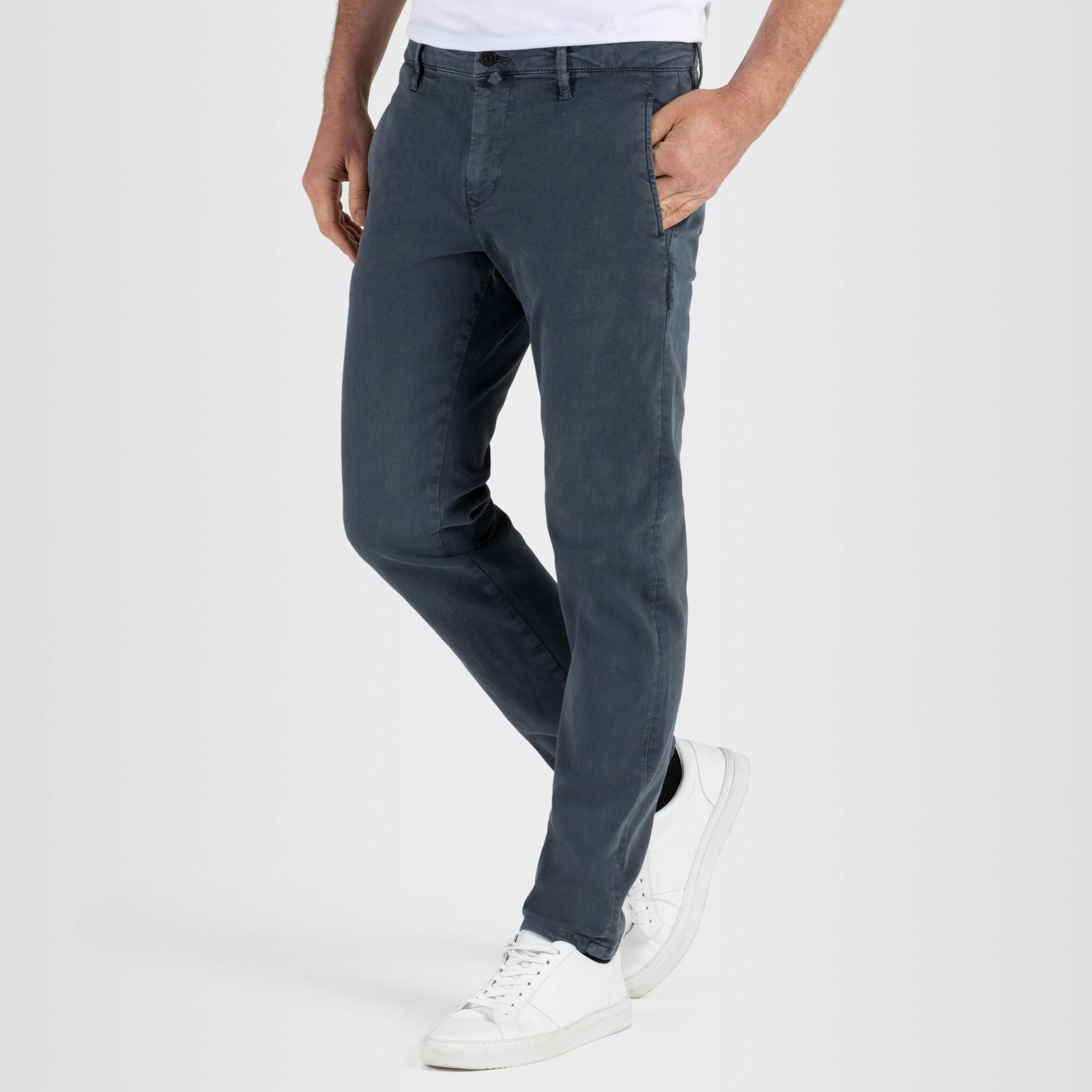Mac Macflexx Slim Fit Driver Chinos - Blue-Grey