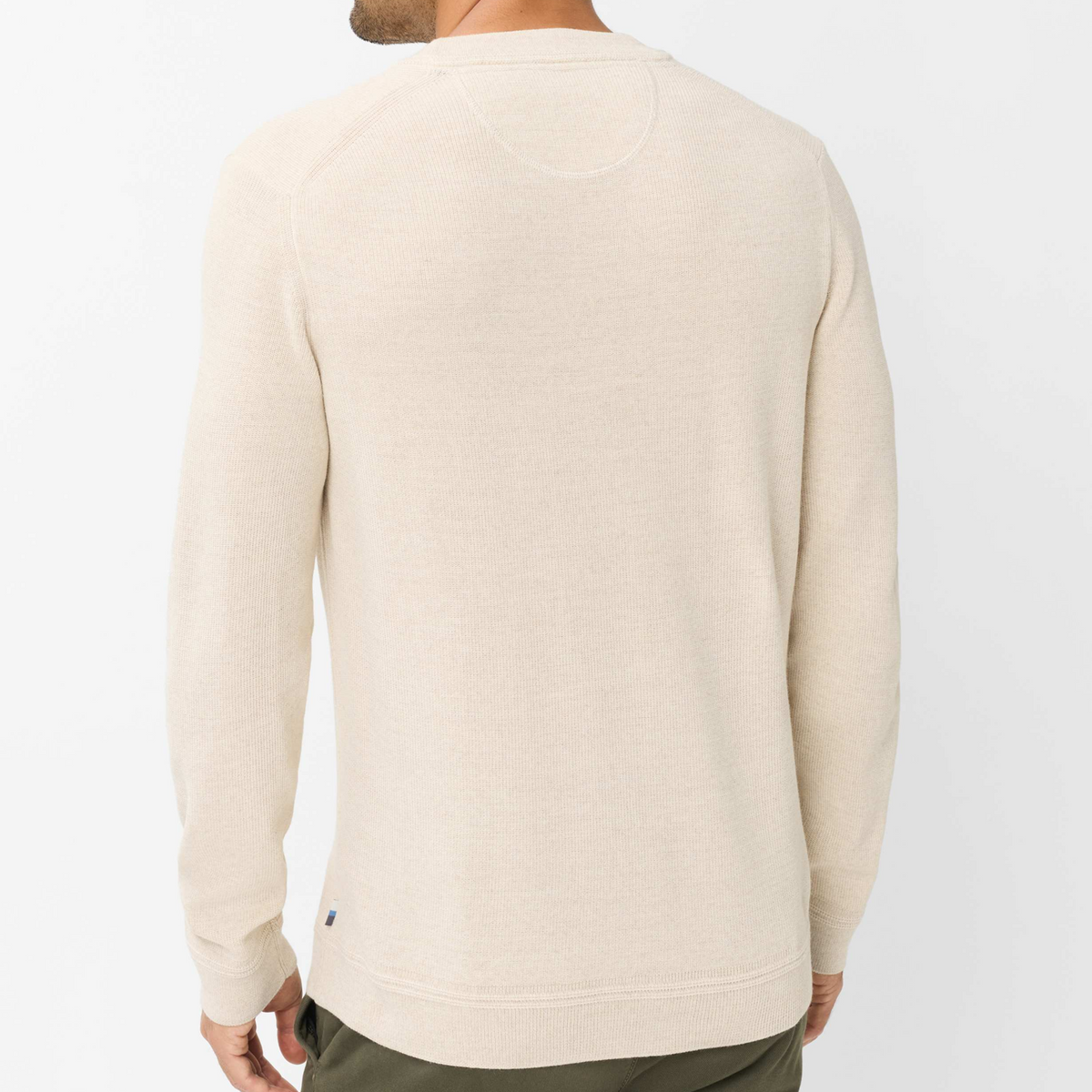 Brax Roy Cotton-Wool Crew Neck Jumper - Beach