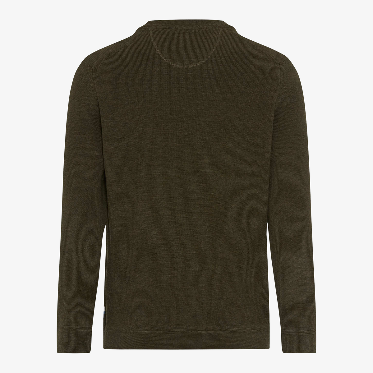 Brax Roy Cotton-Wool Crew Neck Jumper - Deep Jungle