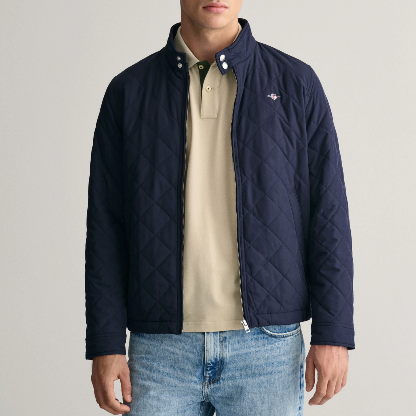 Gant Quilted Windcheater Jacket - Evening Blue