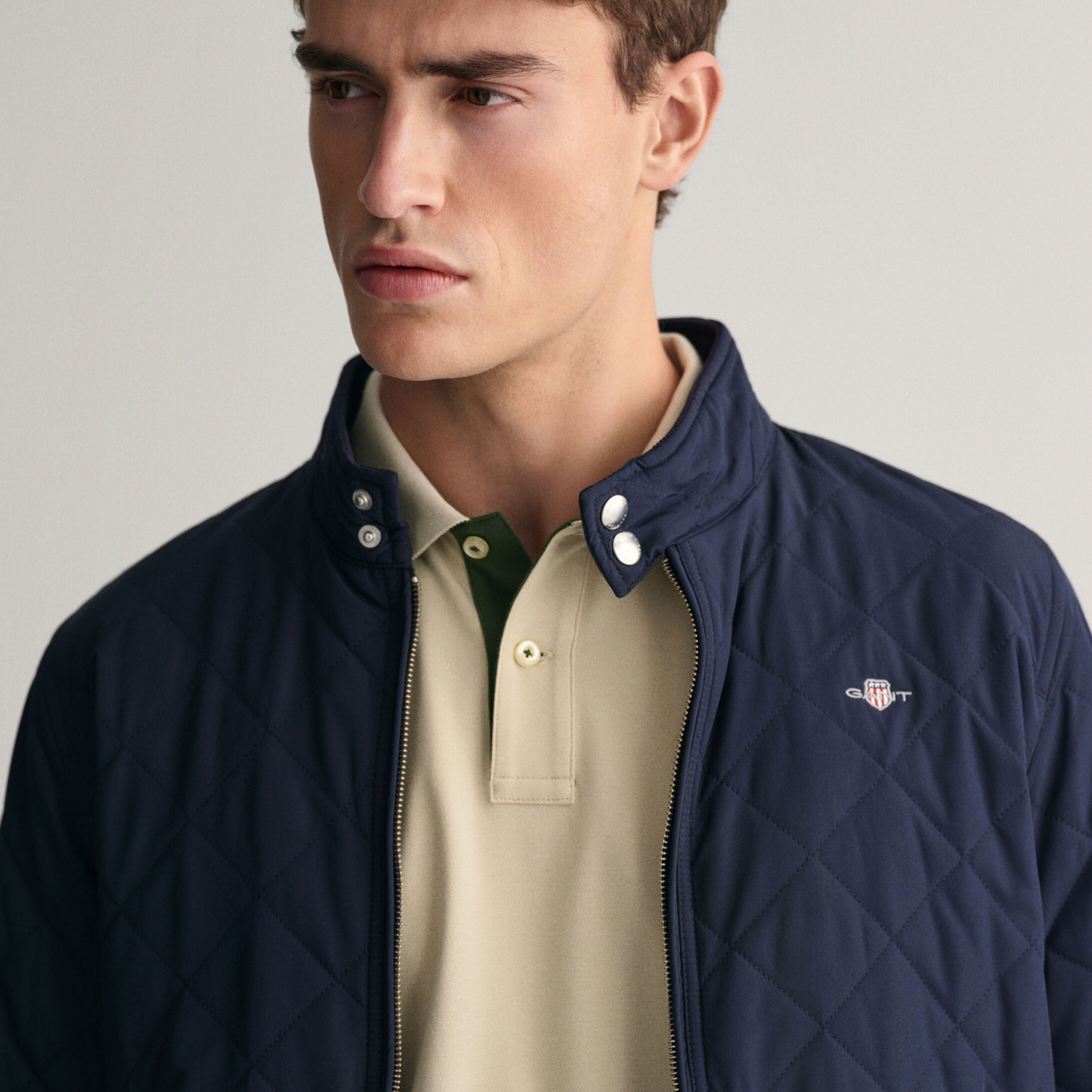 Gant Quilted Windcheater Jacket - Evening Blue