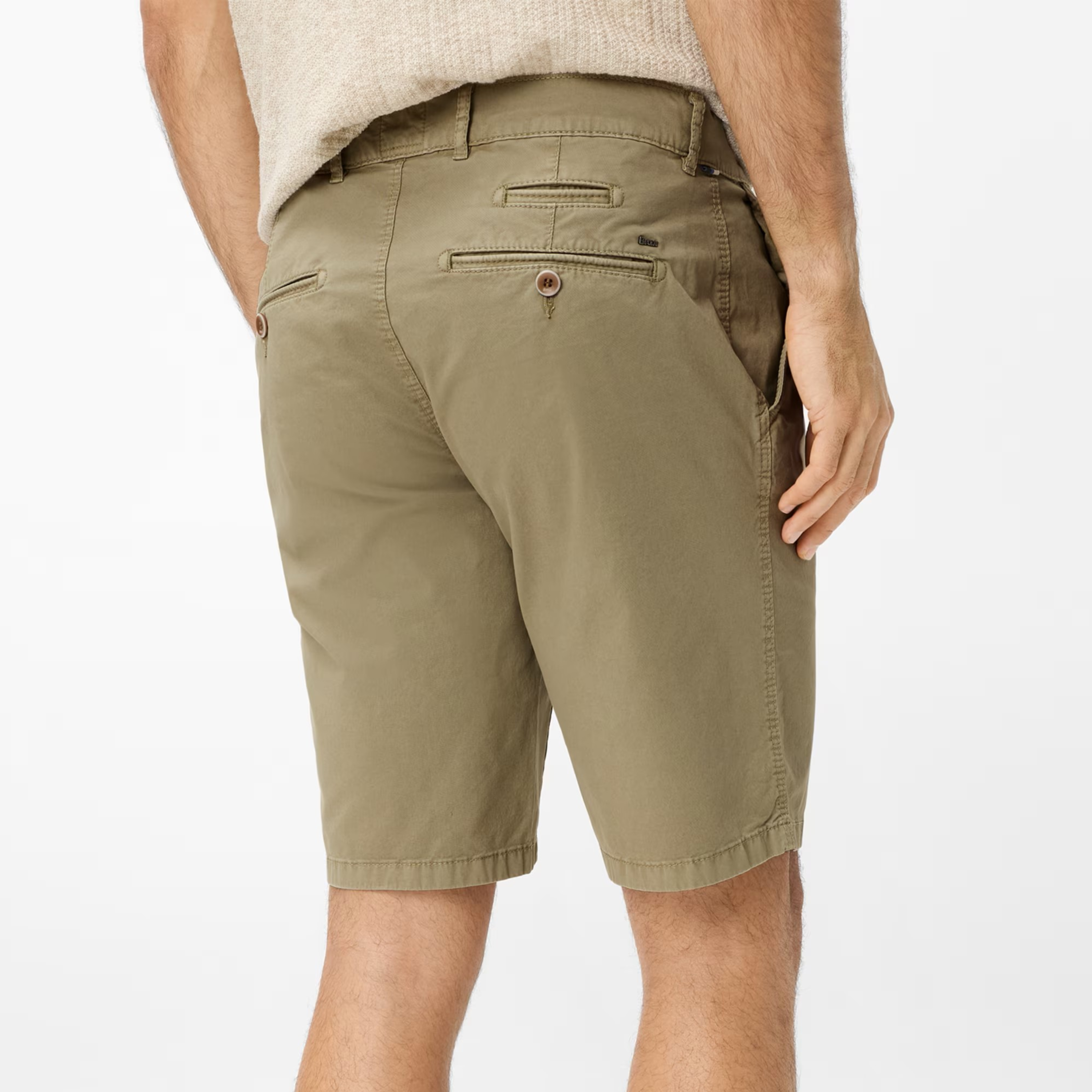 Brax Bari Cotton Flex Shorts - Khaki