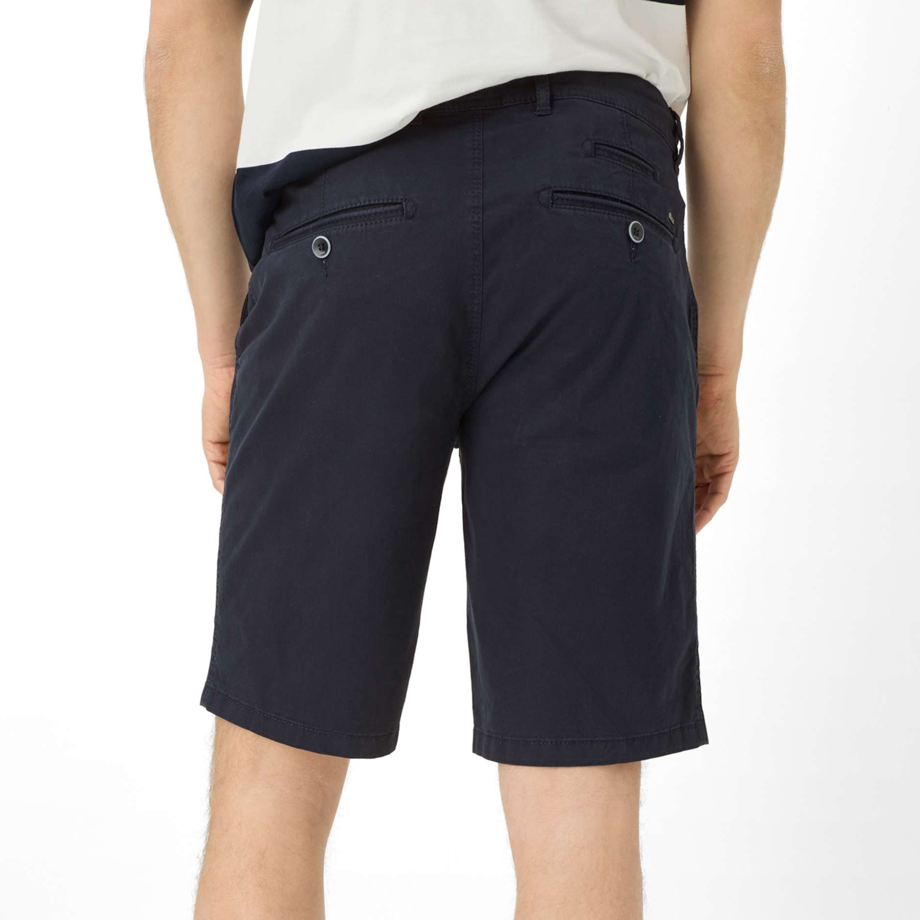 Brax Bari Cotton Flex Shorts - Navy