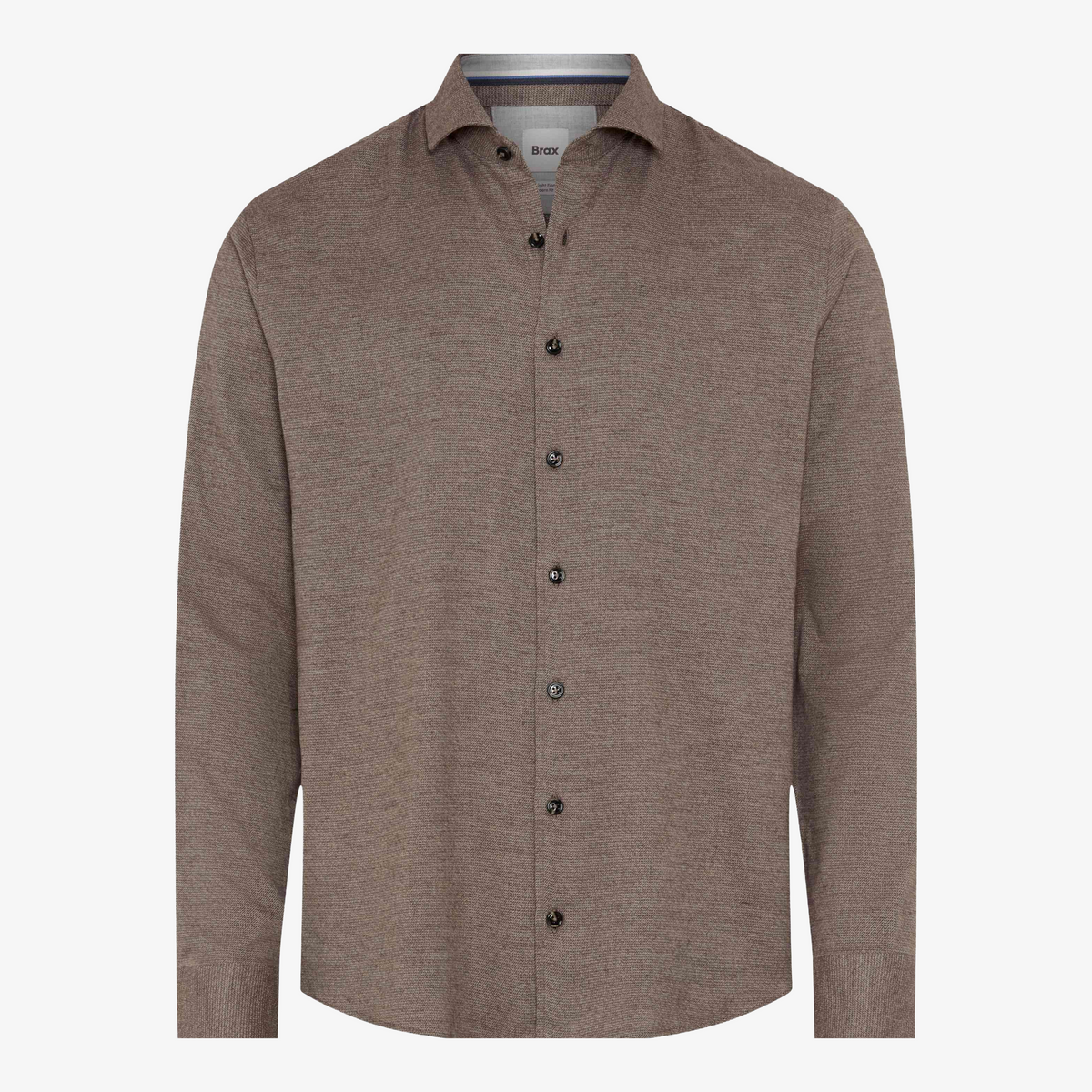 Brax Harold Cotton Flannel Shirt - Chocolate