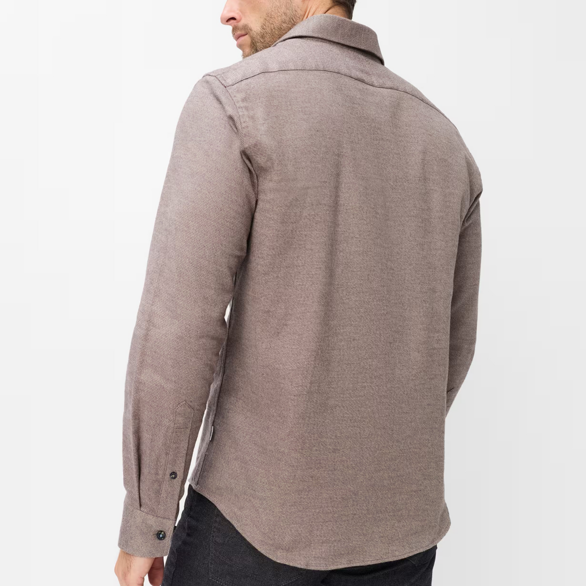 Brax Harold Cotton Flannel Shirt - Chocolate