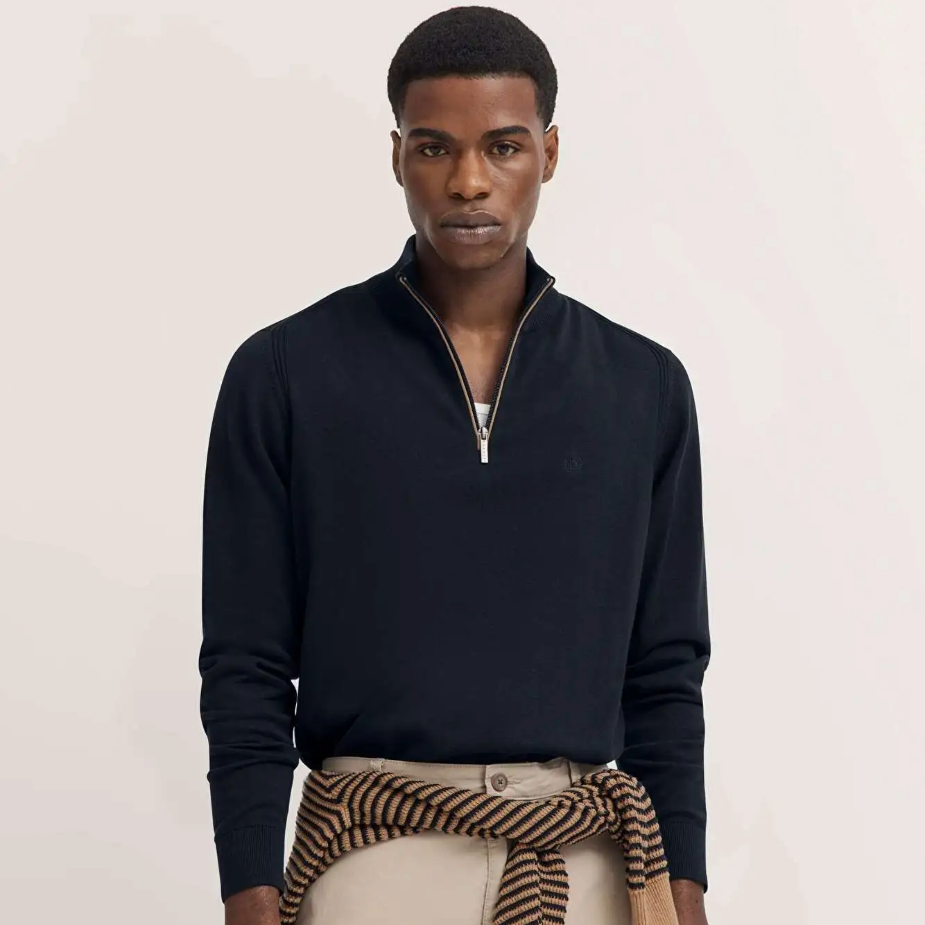 Bugatti Half Zip Jumper - Navy