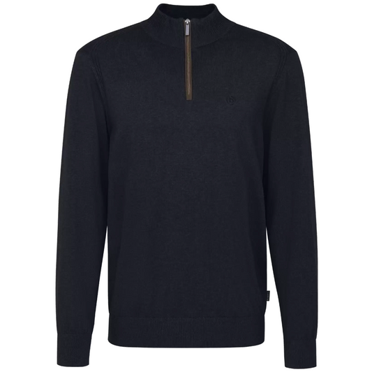 Bugatti Half Zip Knitted Pullover - Navy