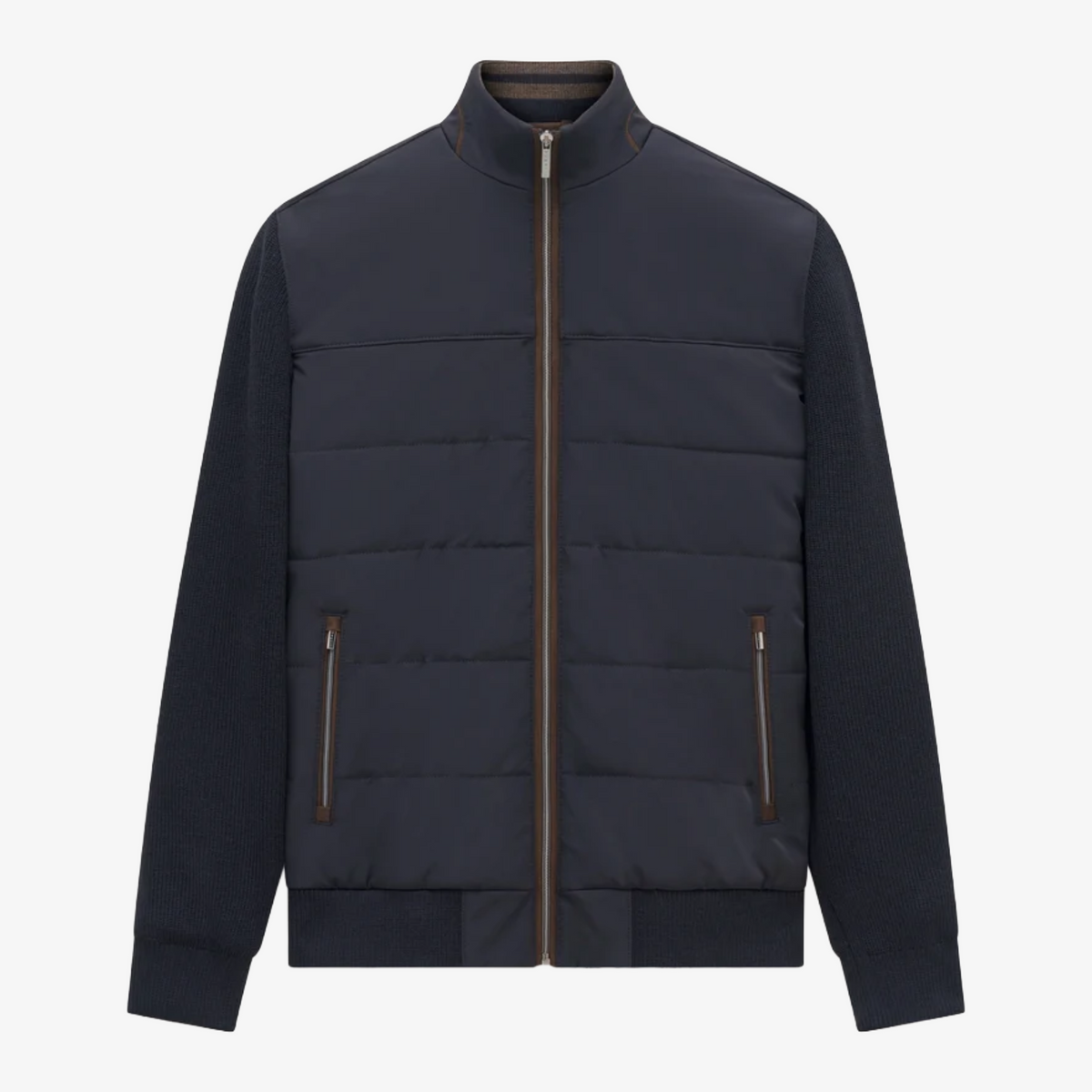 Bugatti Quilted Hybrid Jacket - Navy