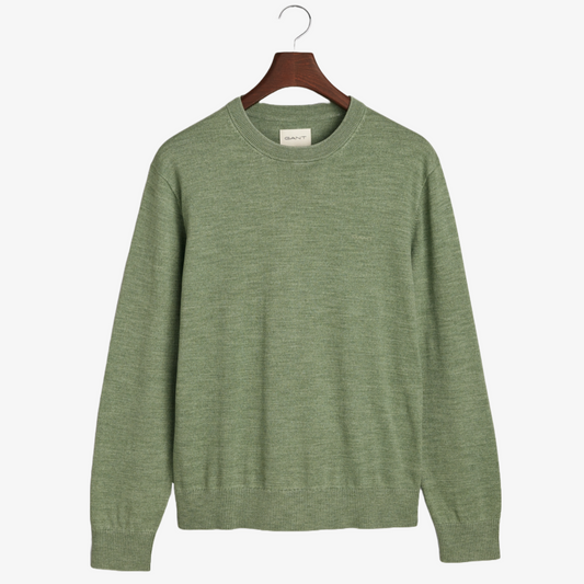 Gant Sunfaded Crew Neck Sweater - Kalamata Green