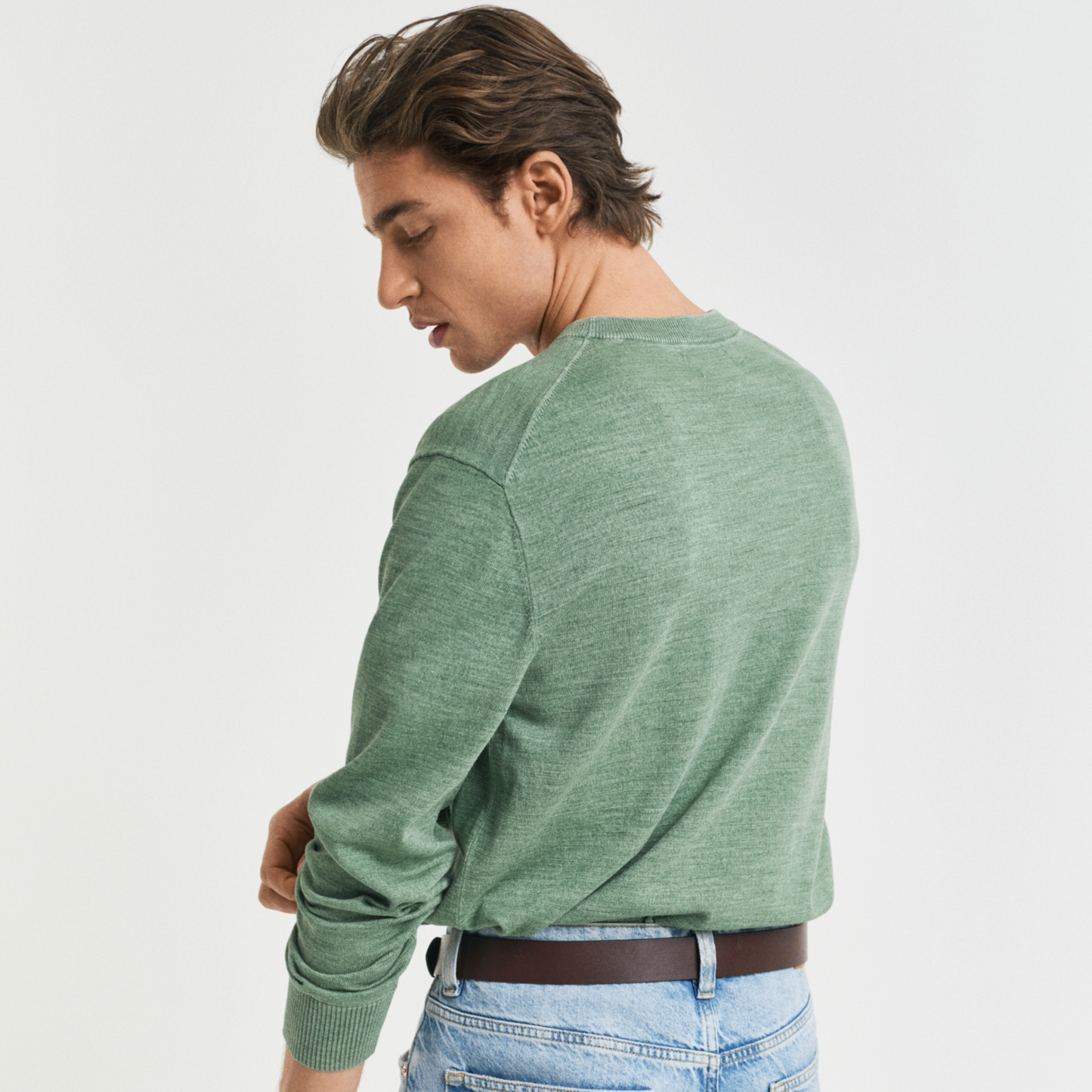 Gant Sunfaded Crew Neck Sweater - Kalamata Green