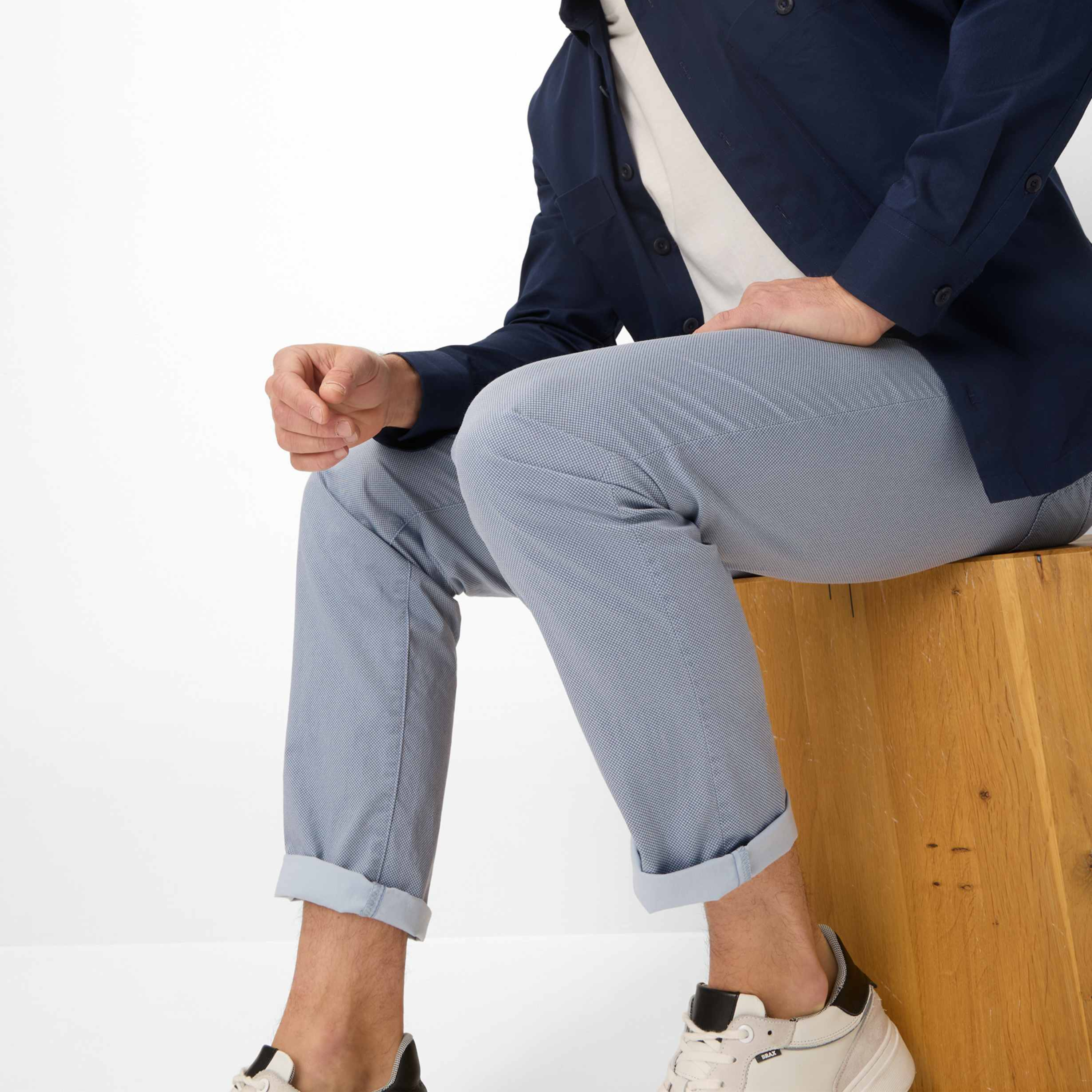 Brax Cadiz U Ultralight Straight Fit Trousers - Blue