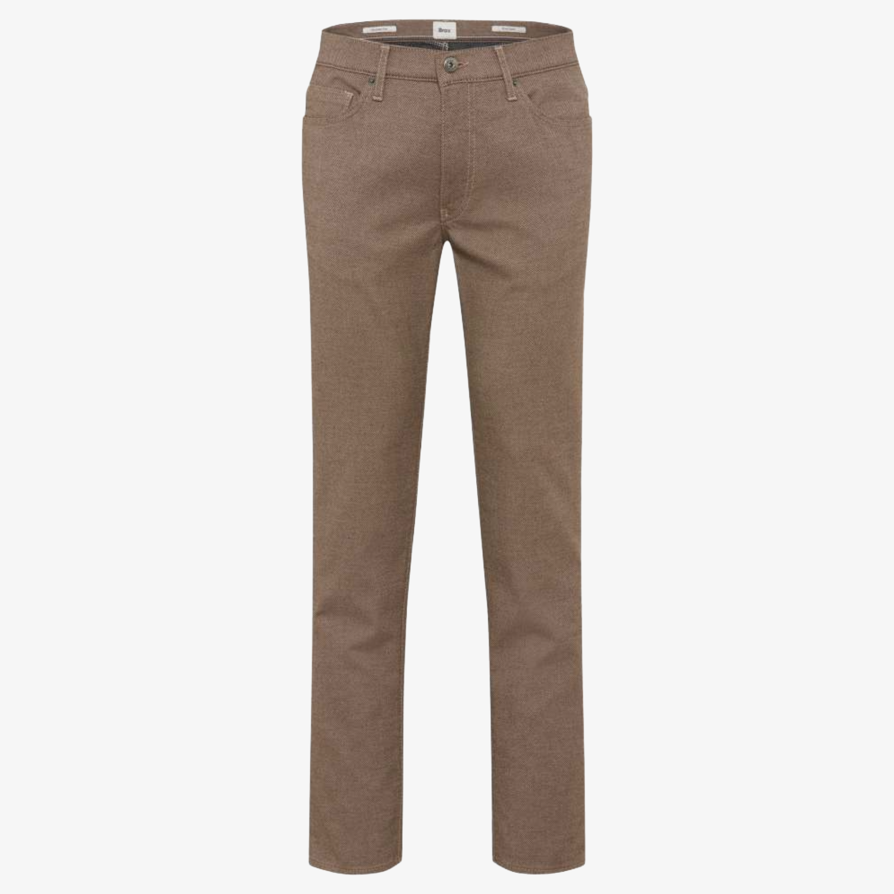 Brax Cadiz Woo-Look Straight Fit Trousers - Camel