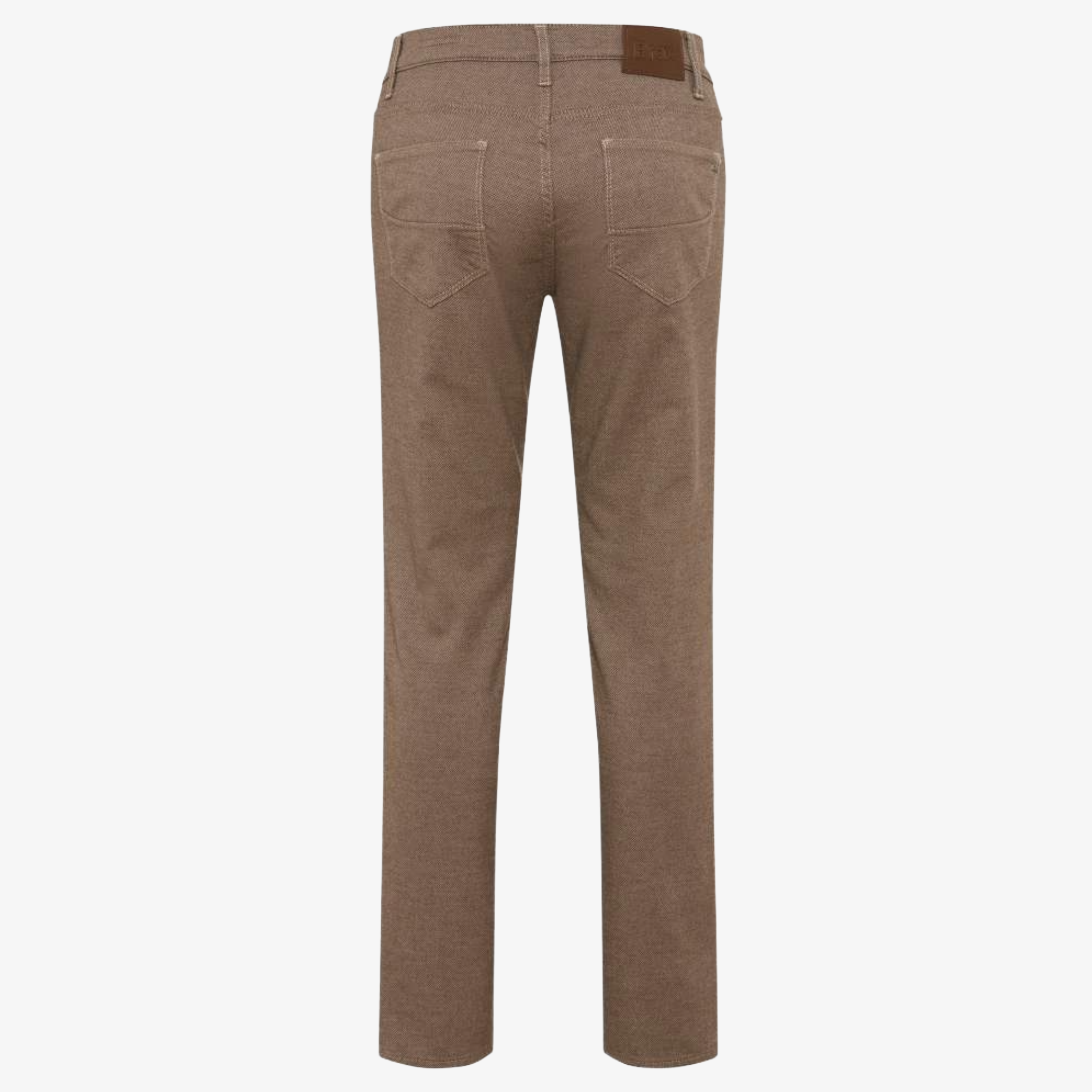 Brax Cadiz Woo-Look Straight Fit Trousers - Camel
