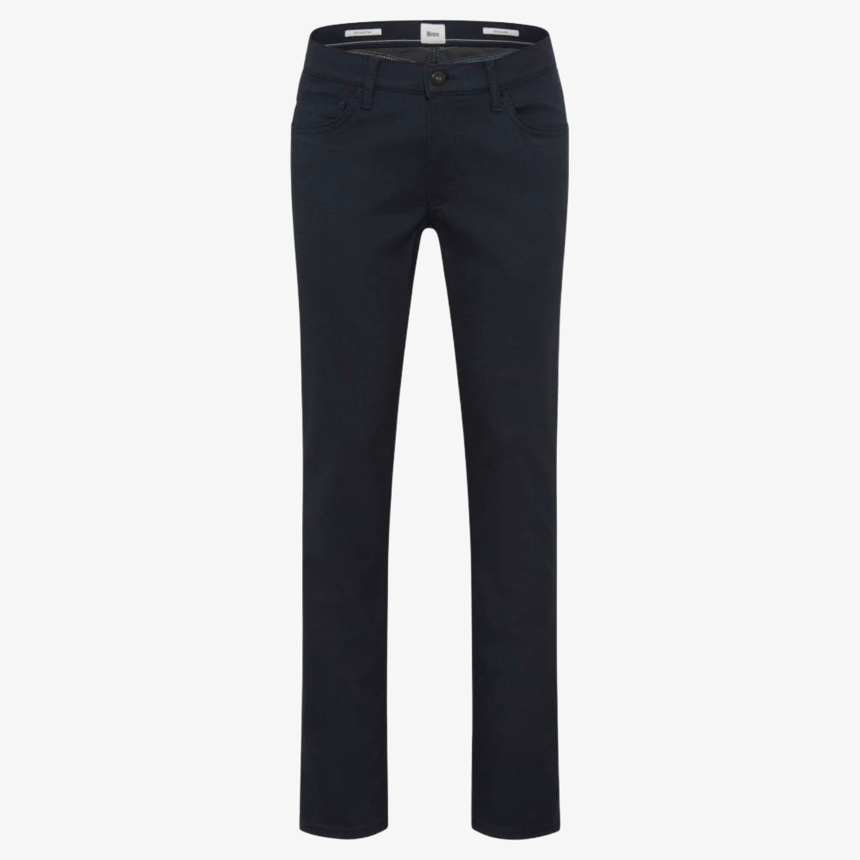 Brax Cadiz Woo-Look Straight Fit Trousers - Navy