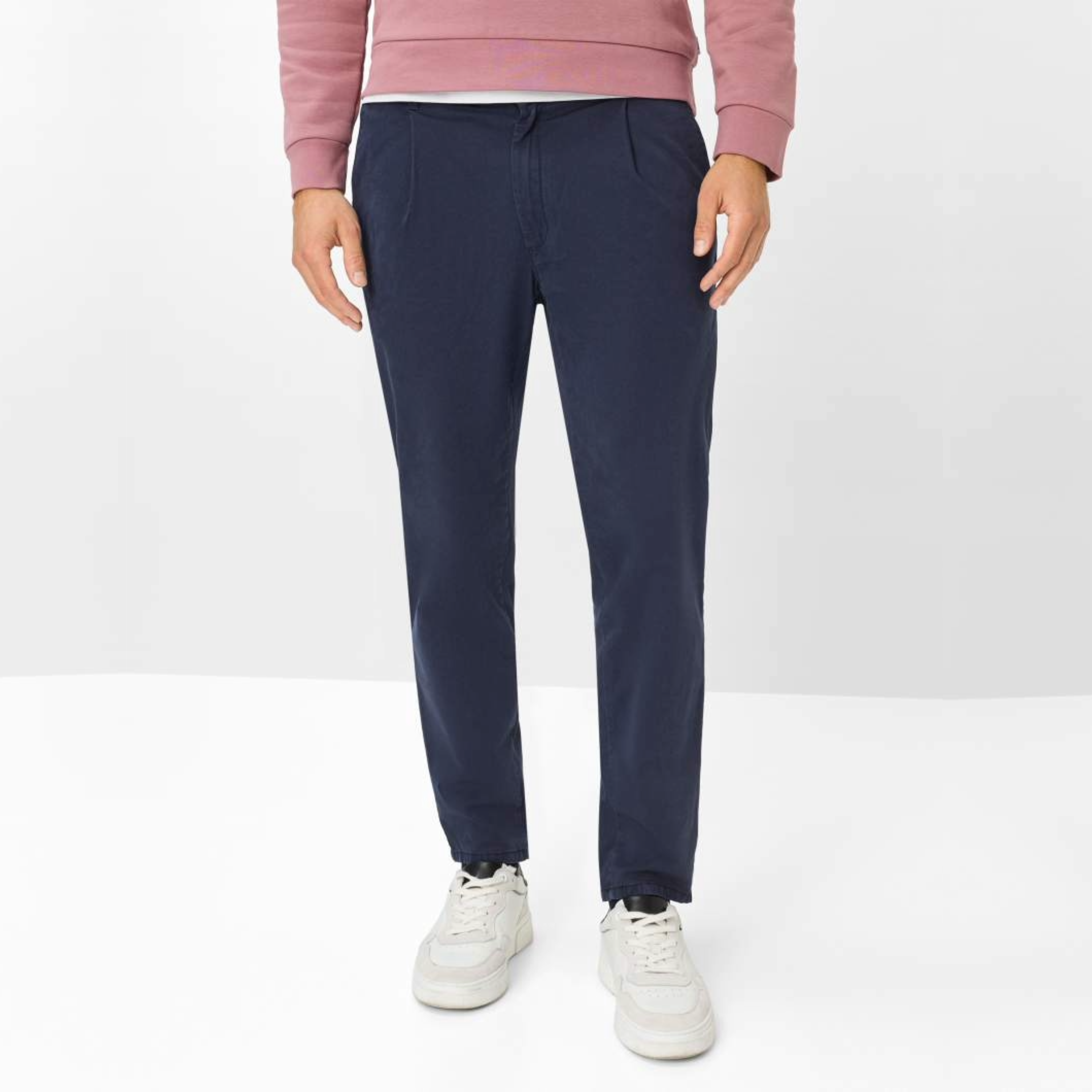 Brax Tino Relaxed Fit Chinos - Navy