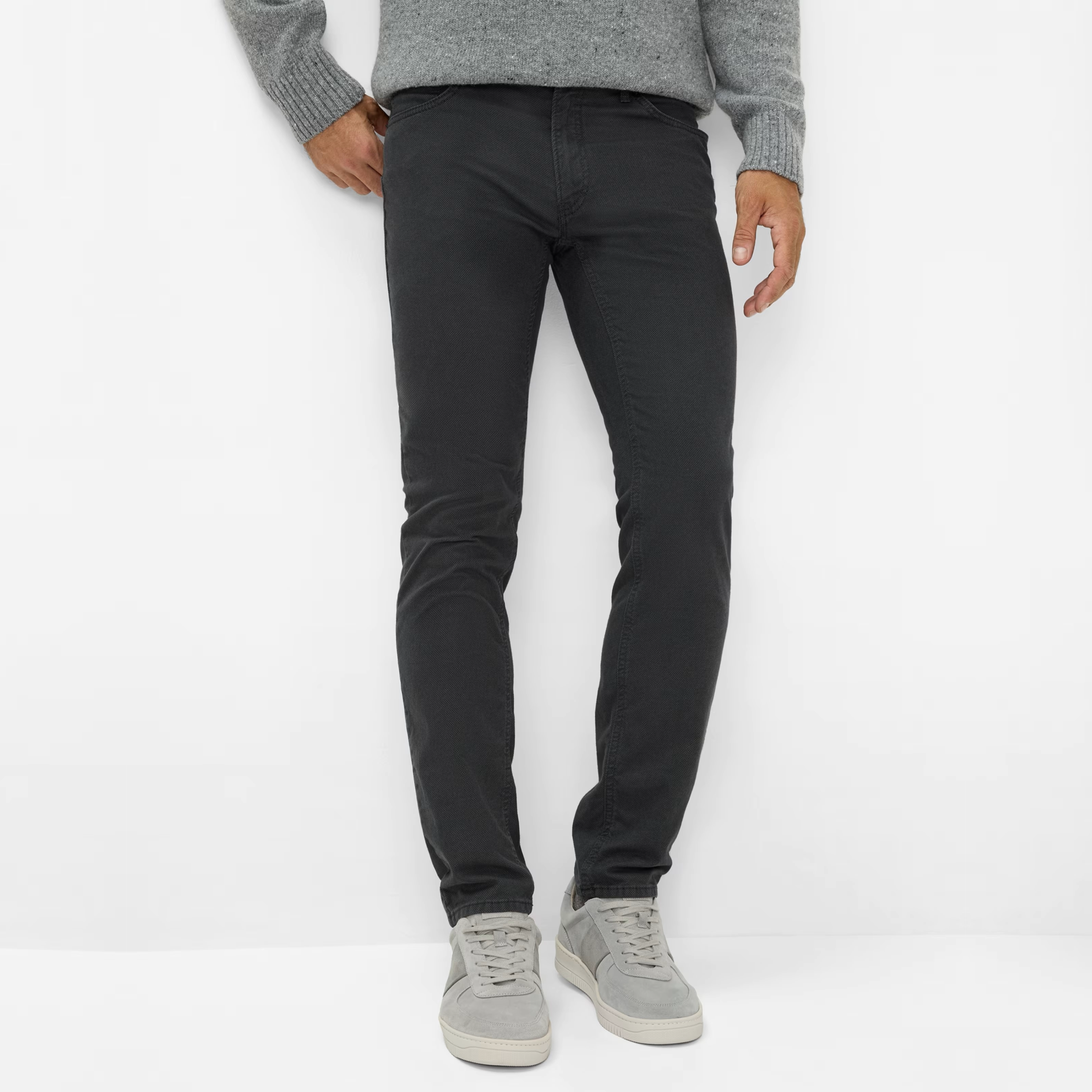 Brax Chuck Hi-Flex Slim Fit Trousers - Grey