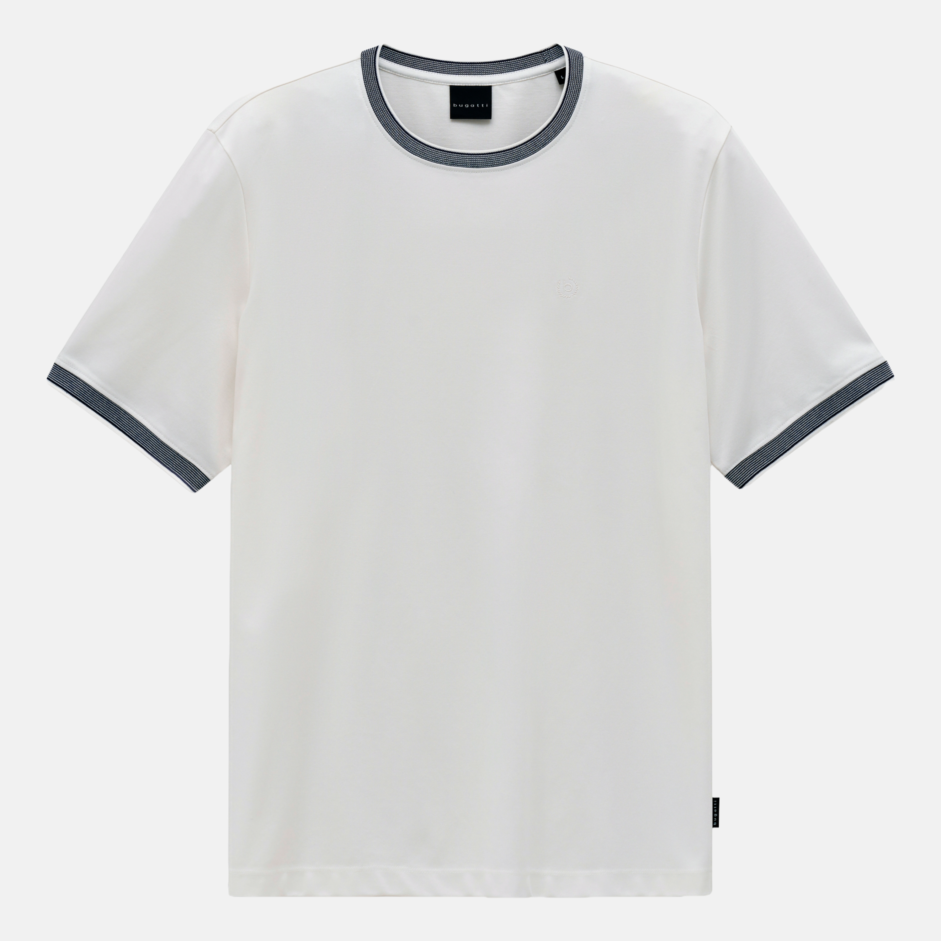 Bugatti Contrast Trim T Shirt - White