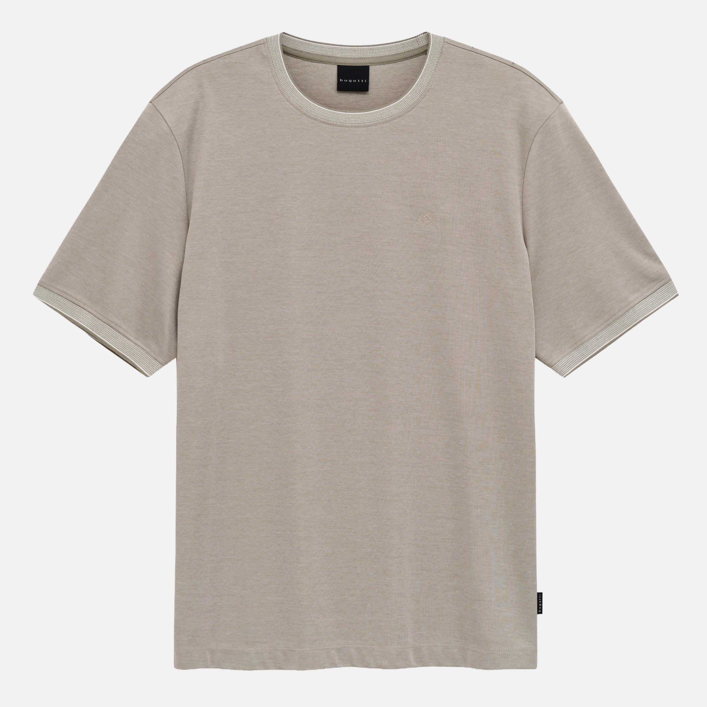 Bugatti Contrast Trim T Shirt - Beige