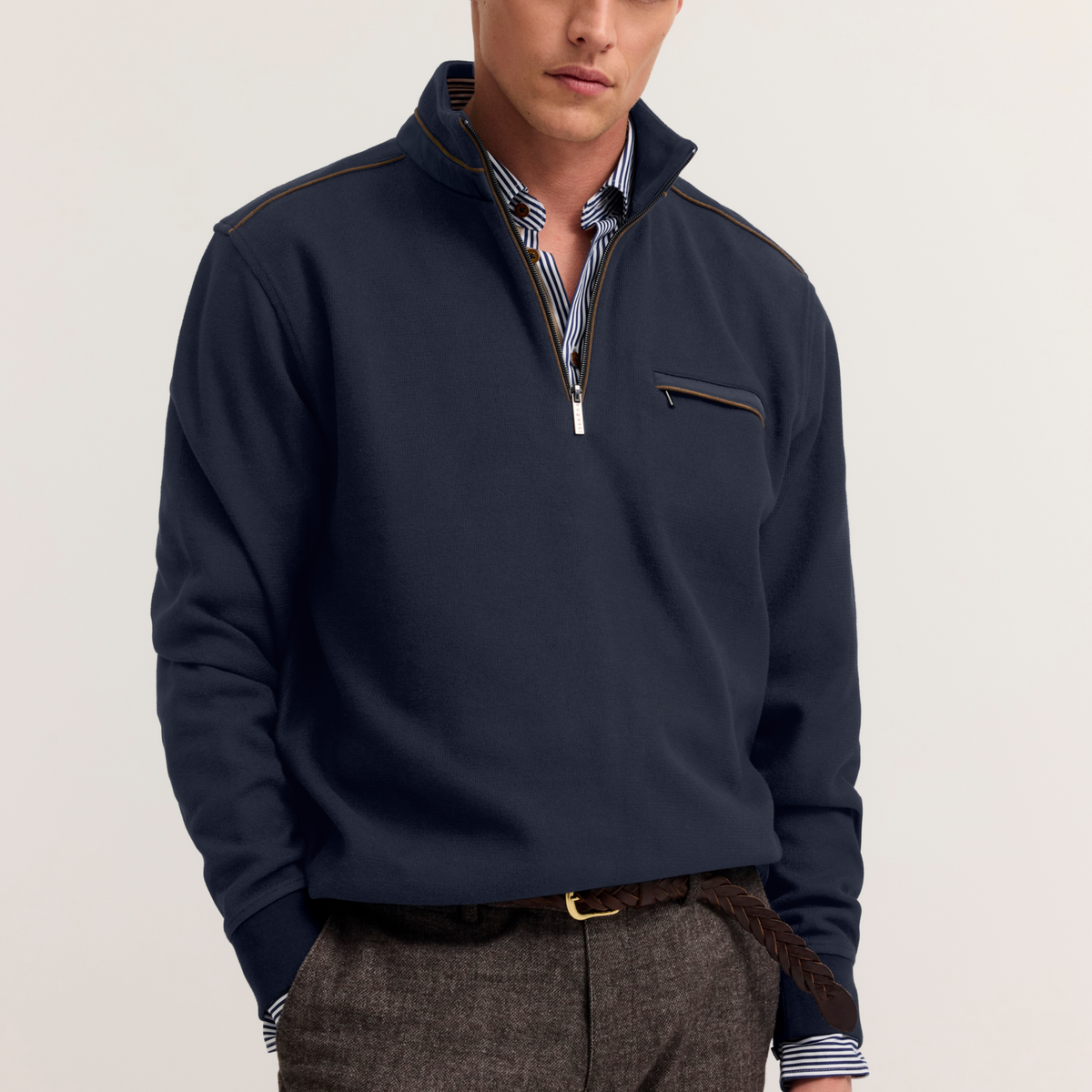 Bugatti Half Zip Sweatshirt - Navy