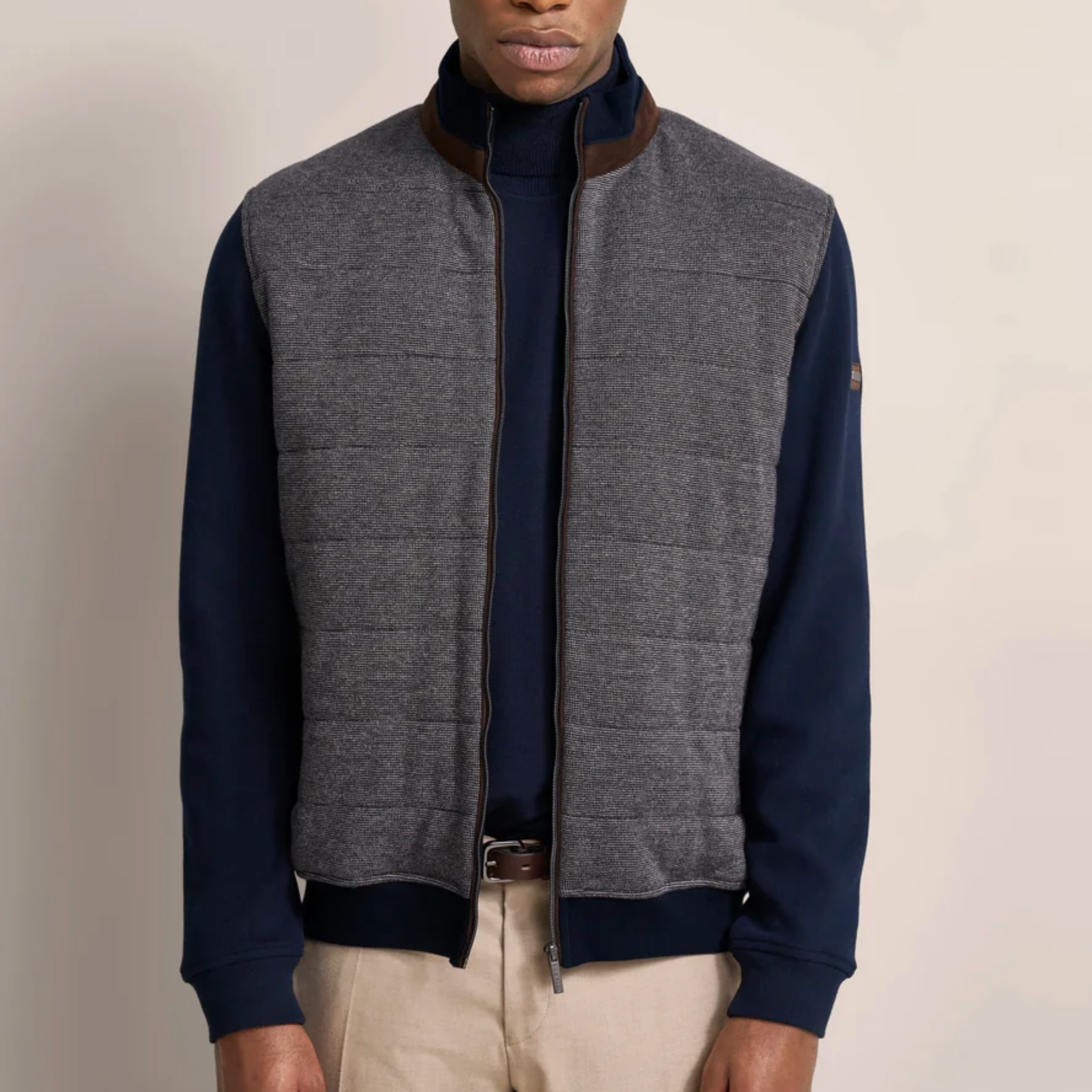 Bugatti Cotton Hybrid Jacket - Dark Navy