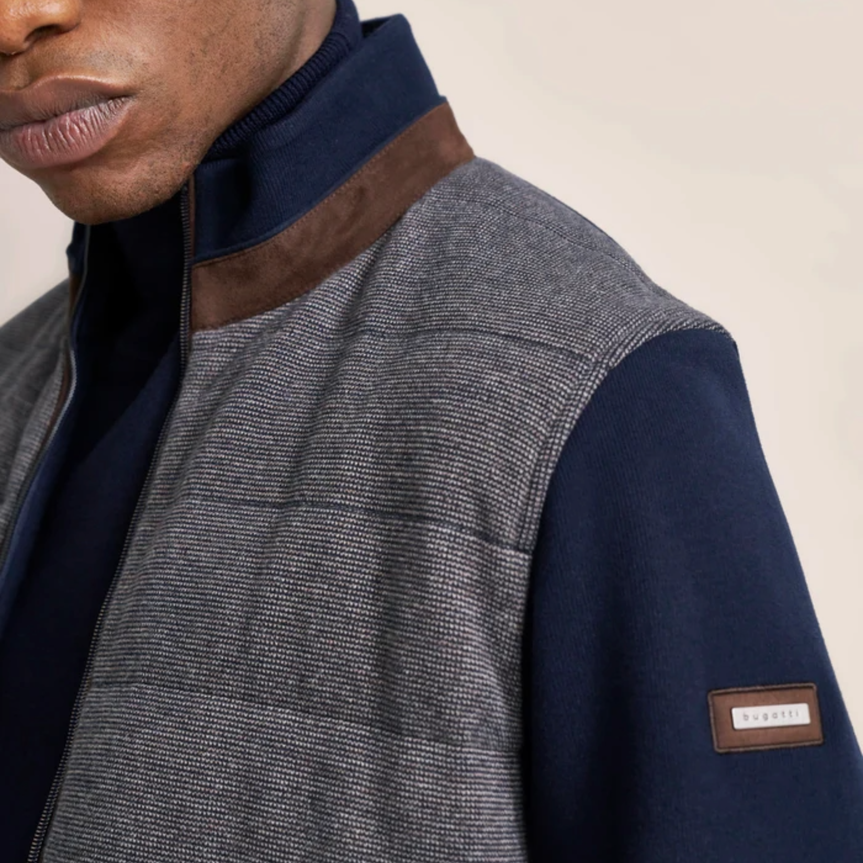 Bugatti Cotton Hybrid Jacket - Dark Navy