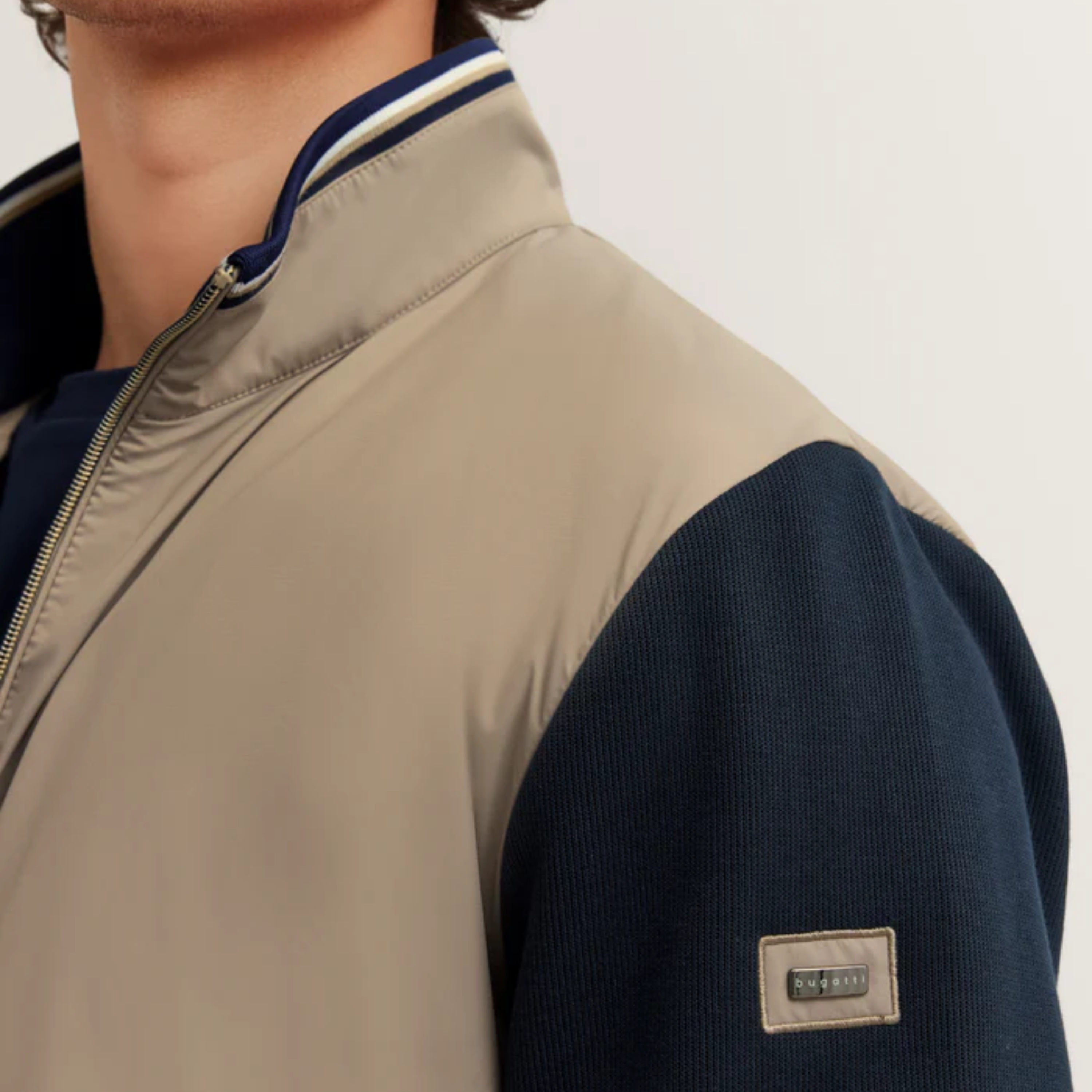Bugatti Lightweight Padded Hybrid Jacket - Beige