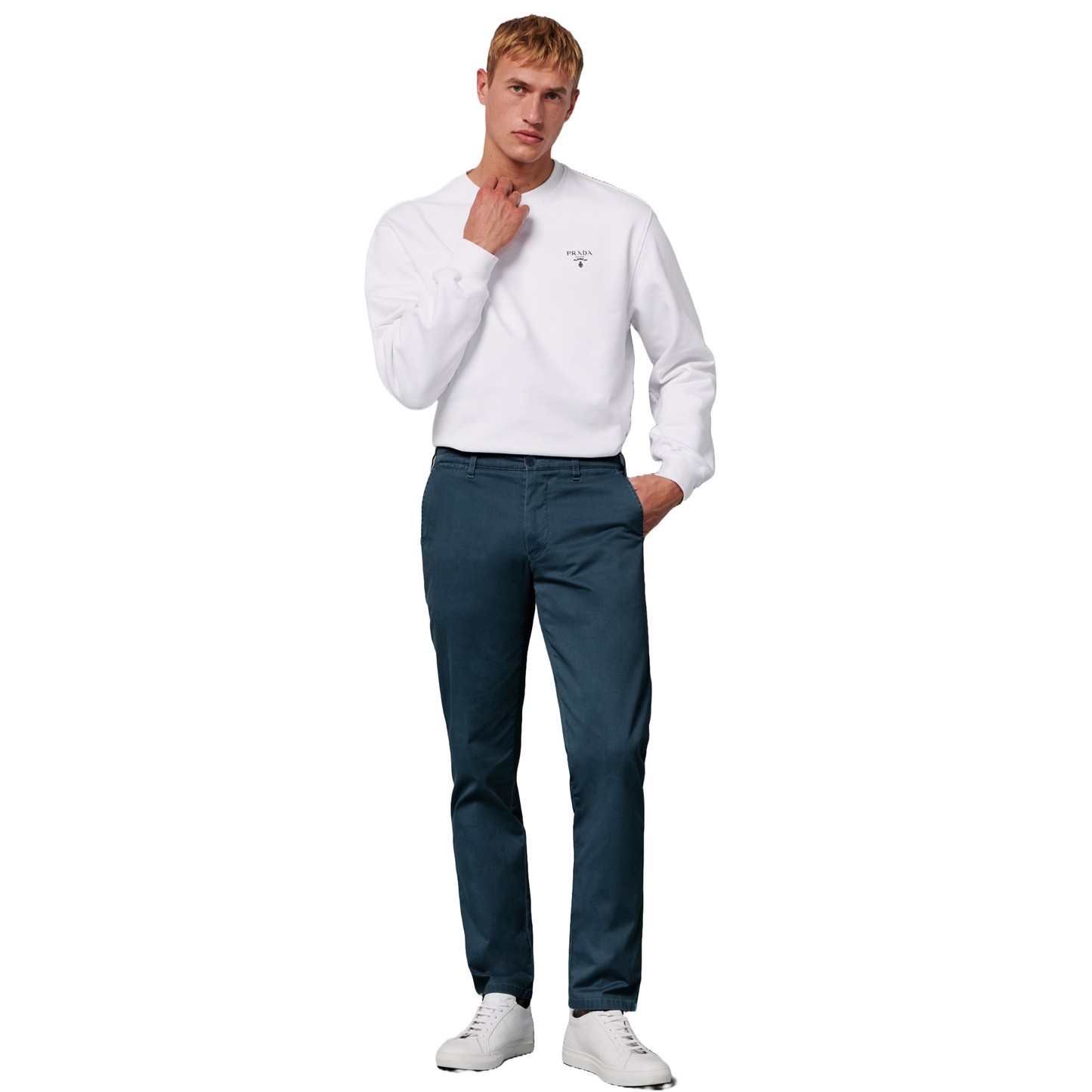 M5 by Meyer Slim Fit Chinos - Blue