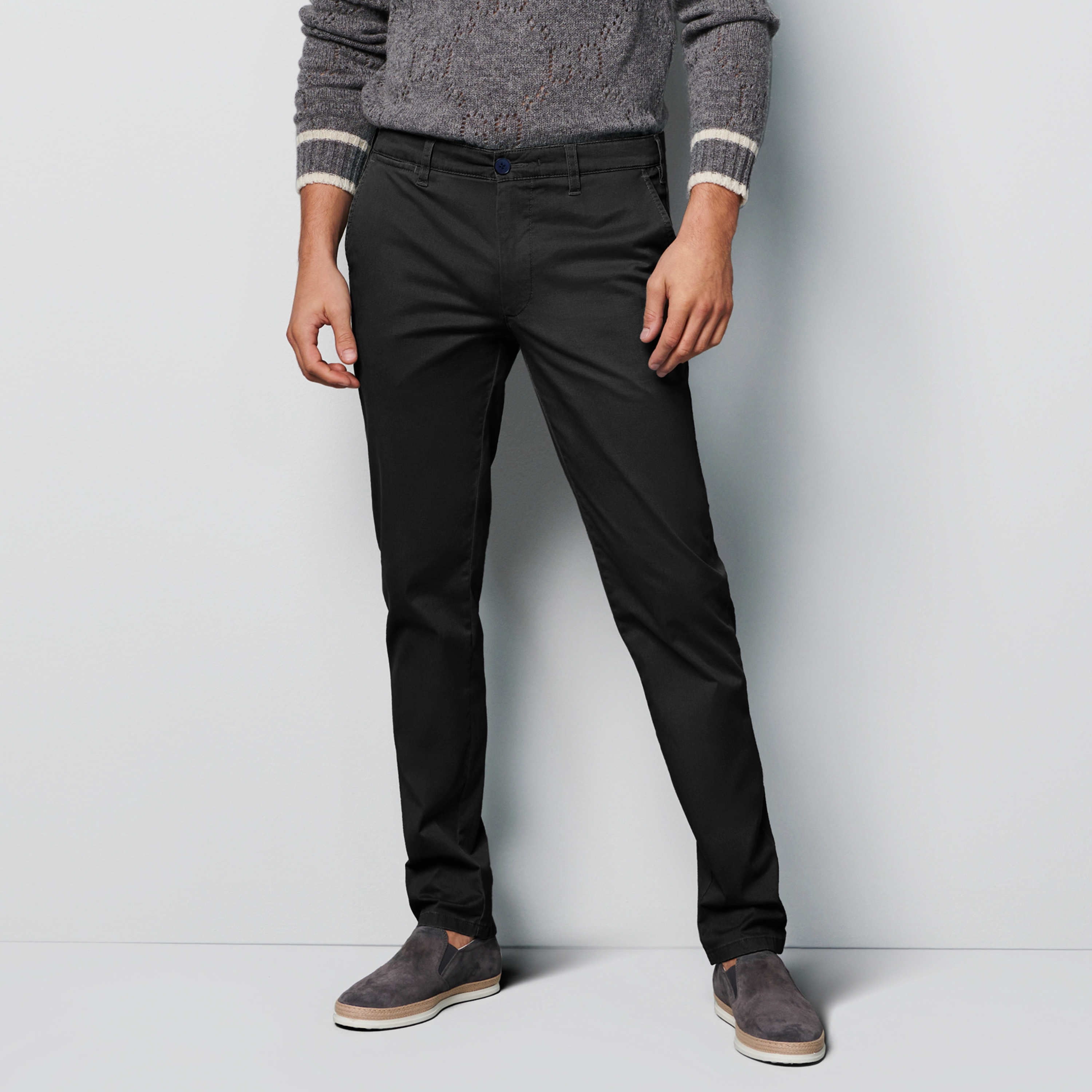 M5 by Meyer Slim Fit Chinos - Black