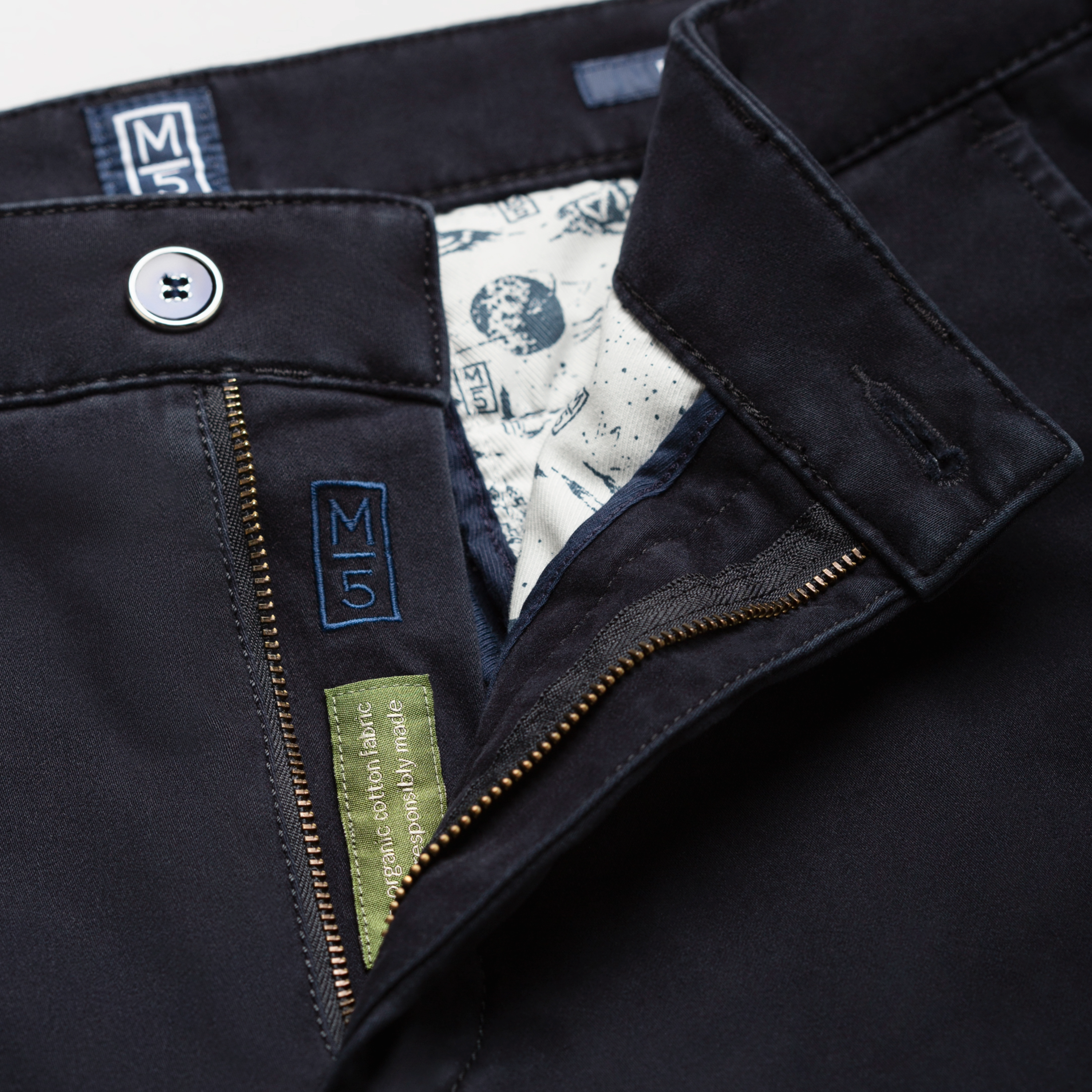 M5 High Performance Satin Straight Fit Jeans - Navy