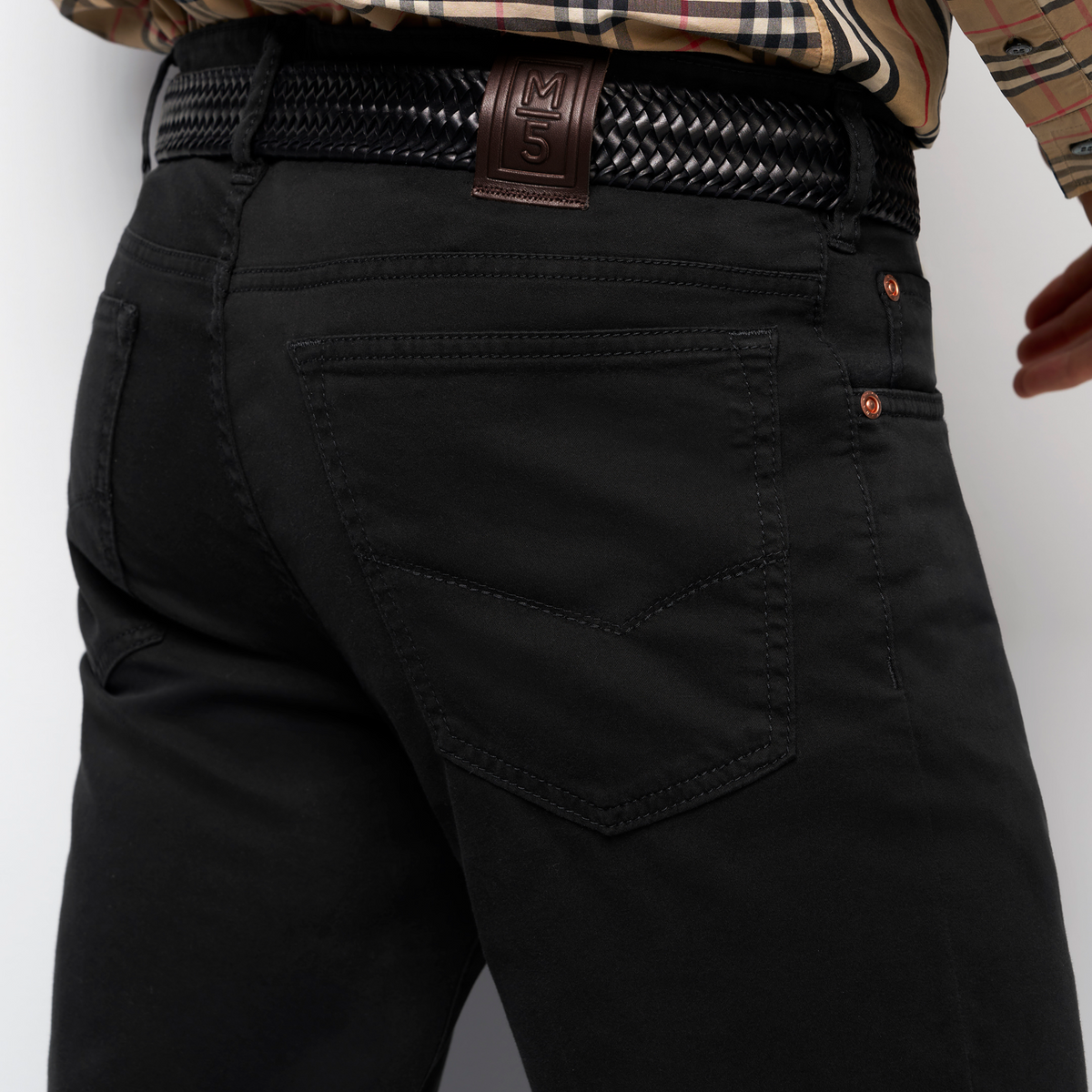 M5 High Performance Satin Straight Fit Trousers - Black